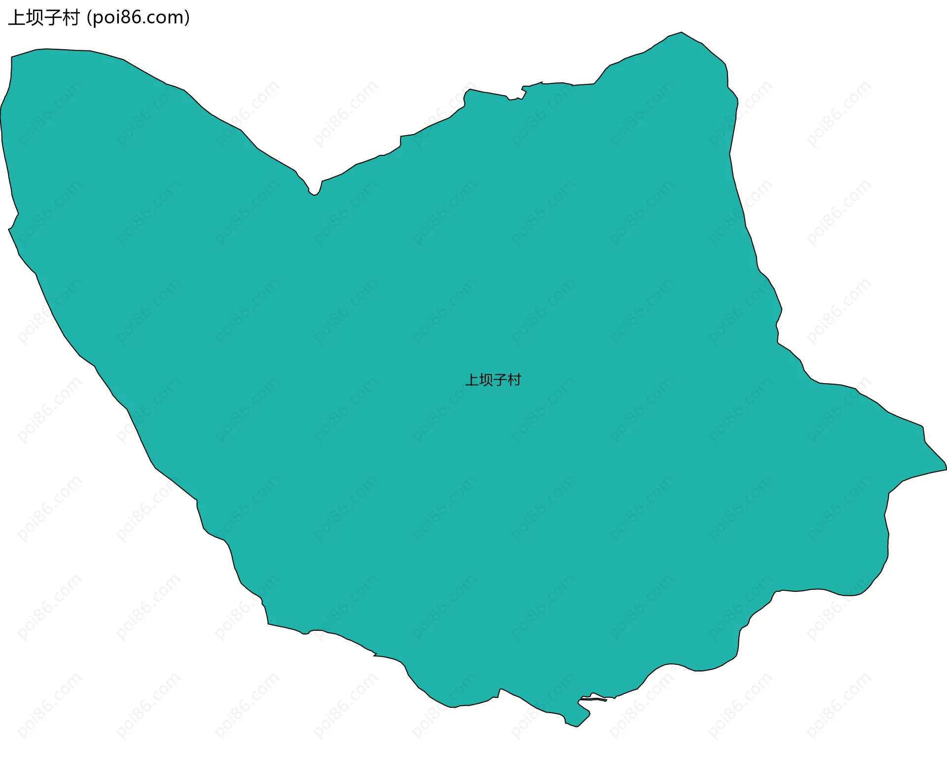 上坝子村边界地图