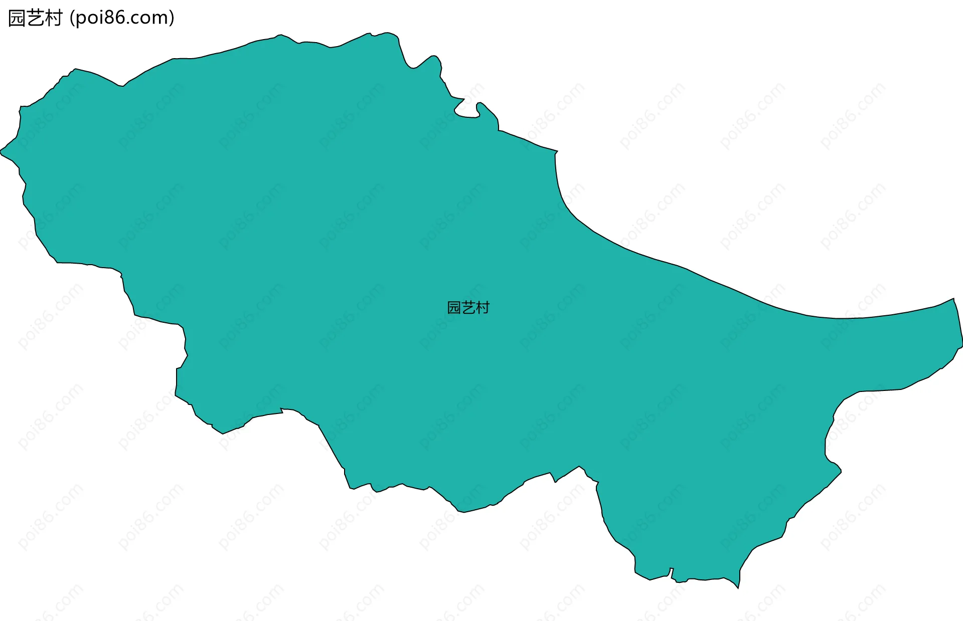 园艺村边界地图