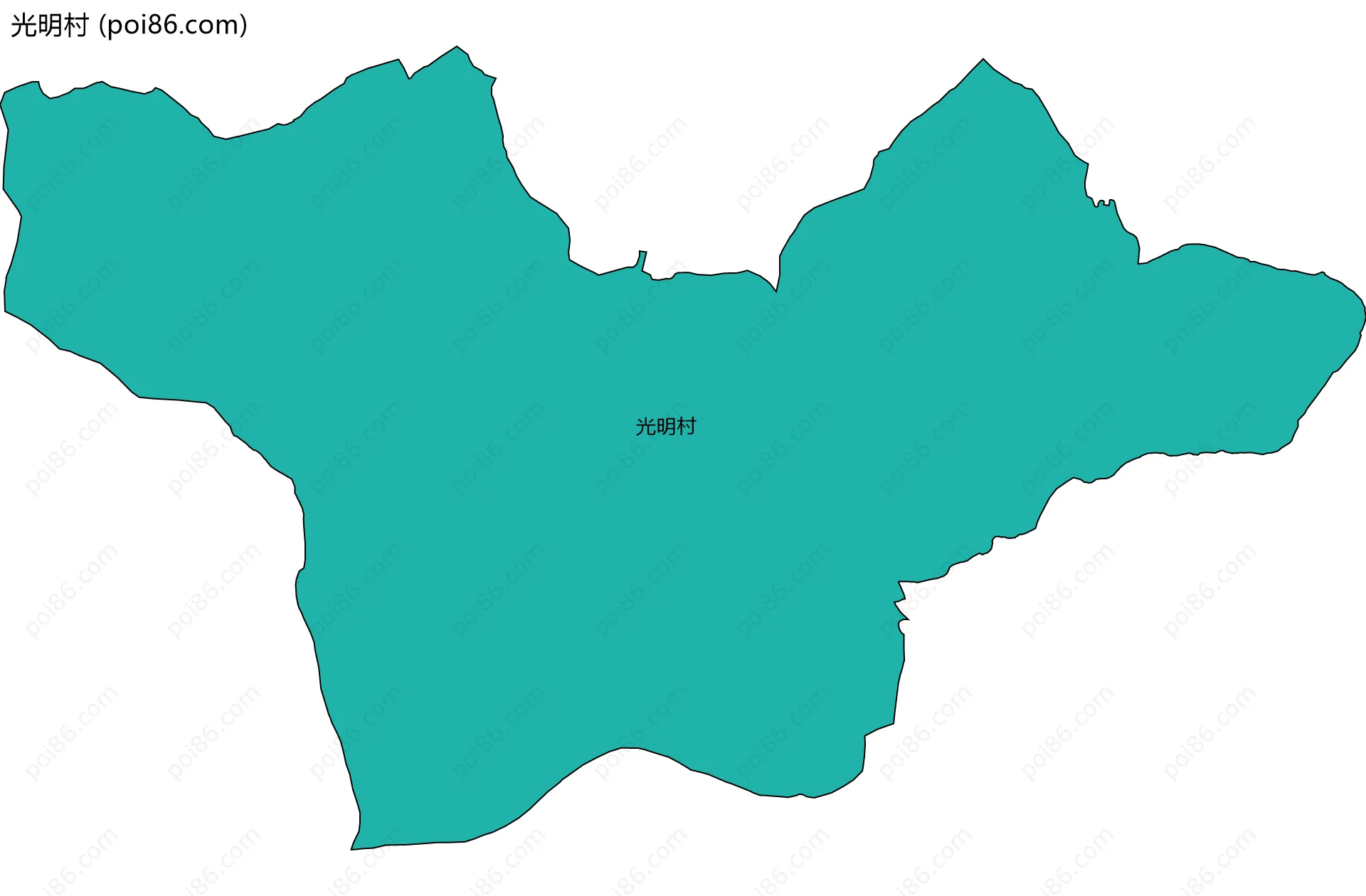 光明村边界地图