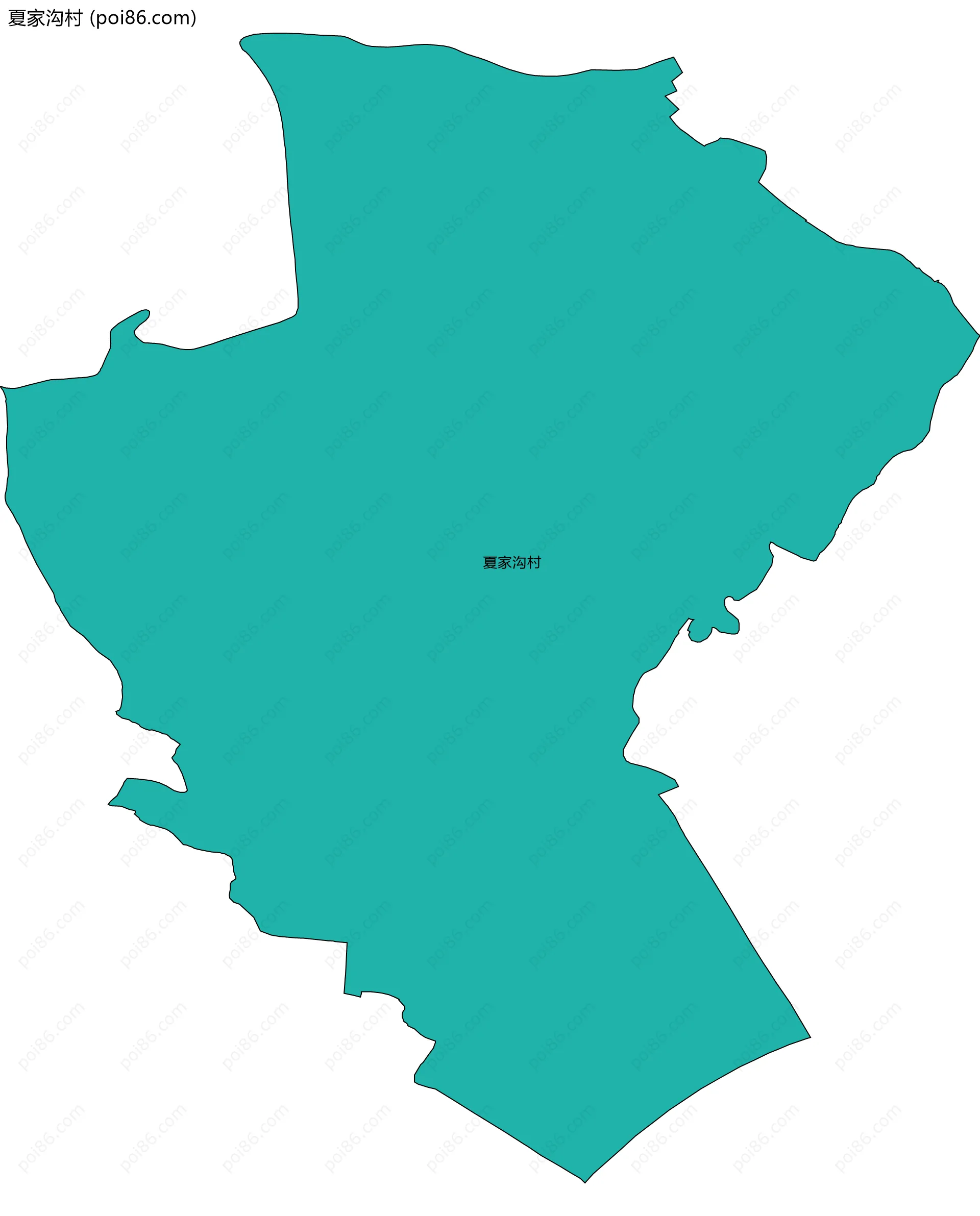 夏家沟村边界地图