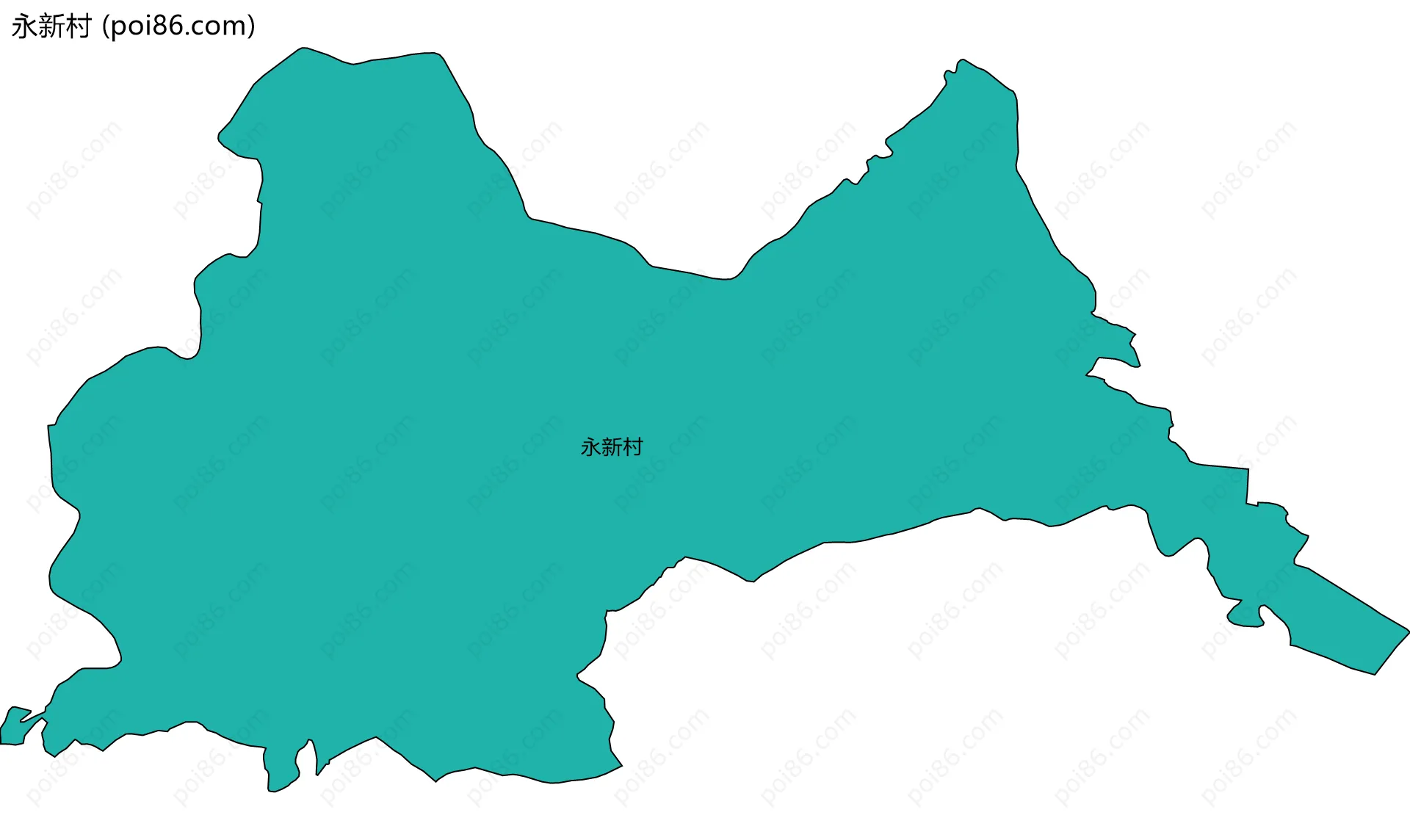 永新村边界地图