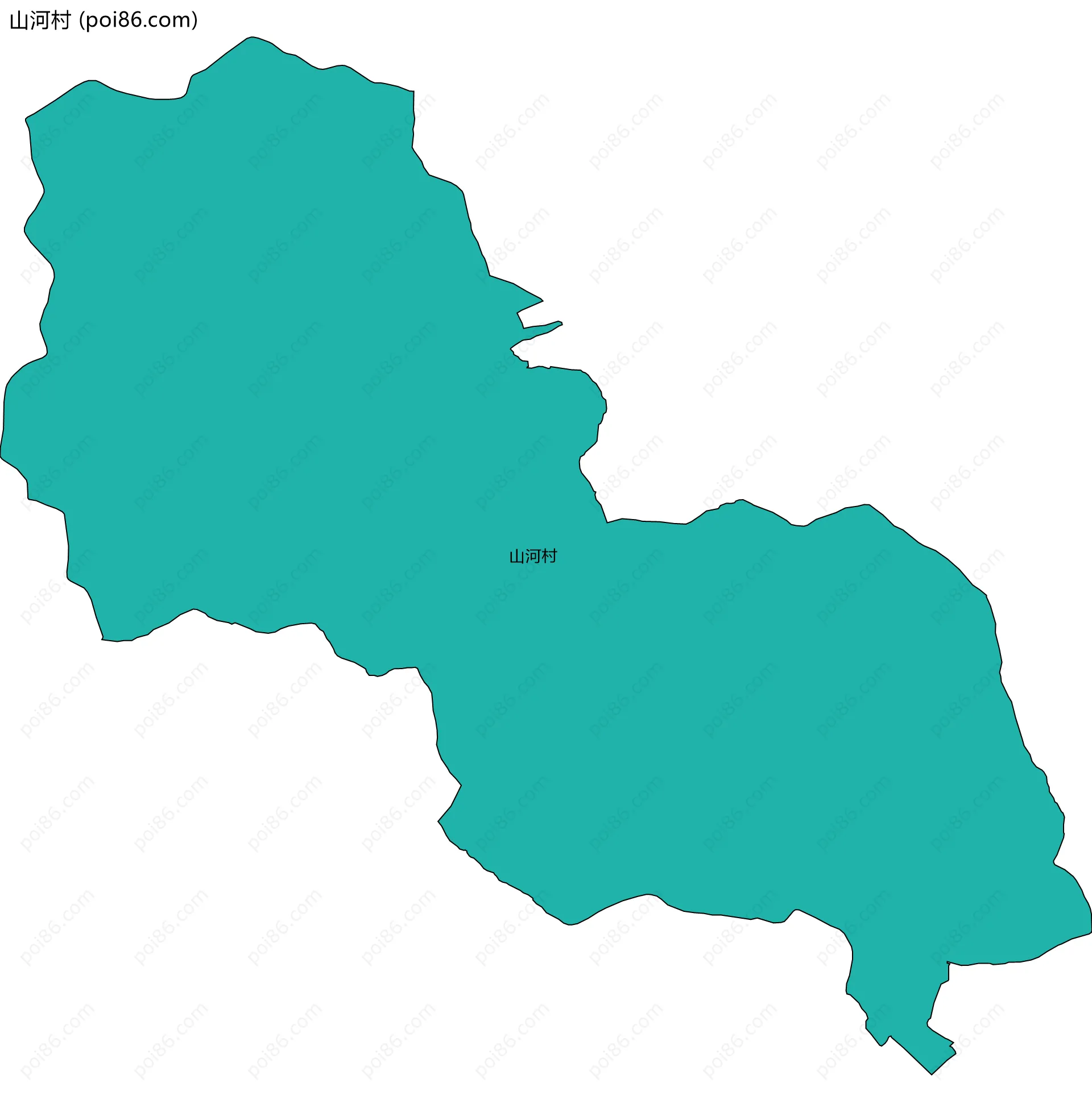 山河村边界地图
