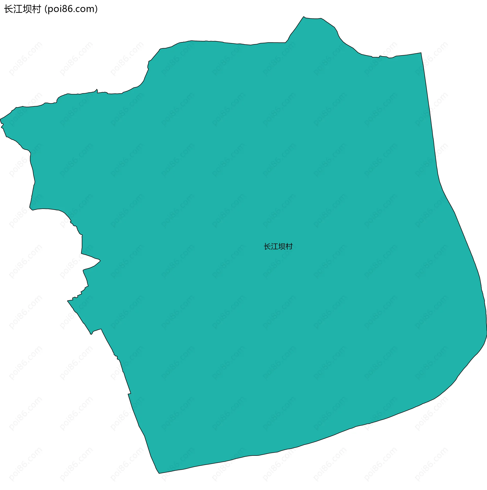 长江坝村边界地图
