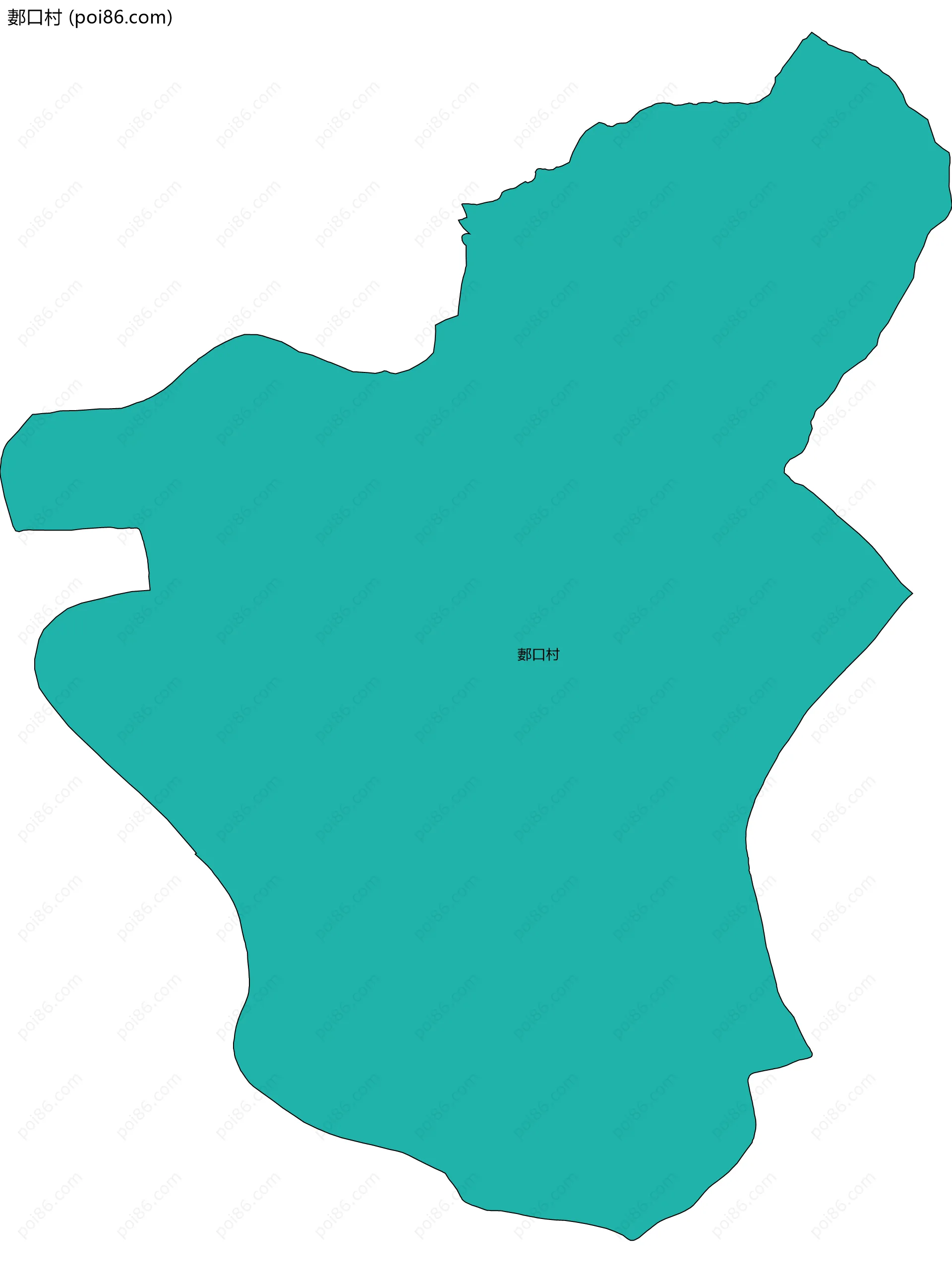 郪口村边界地图