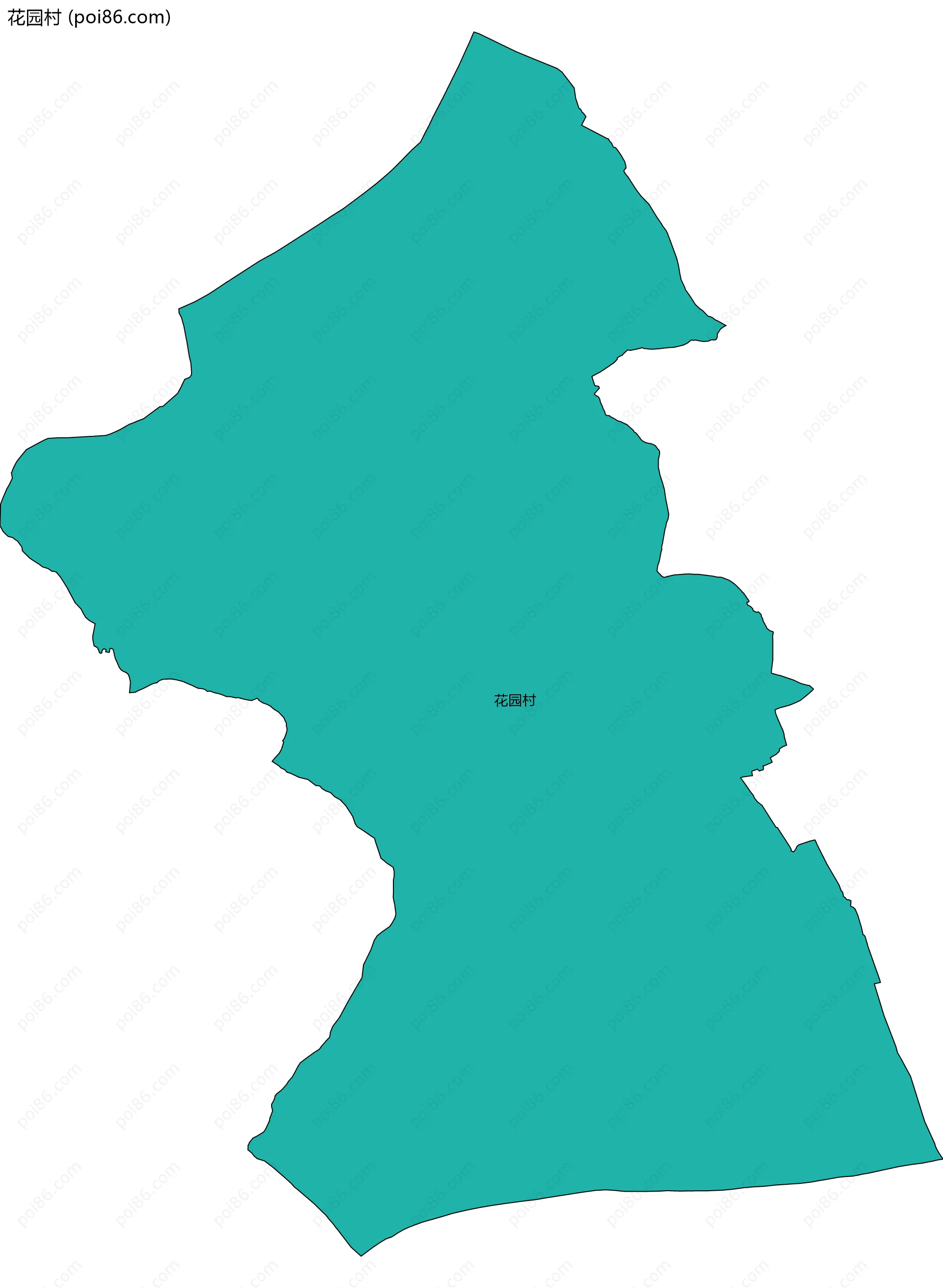 花园村边界地图