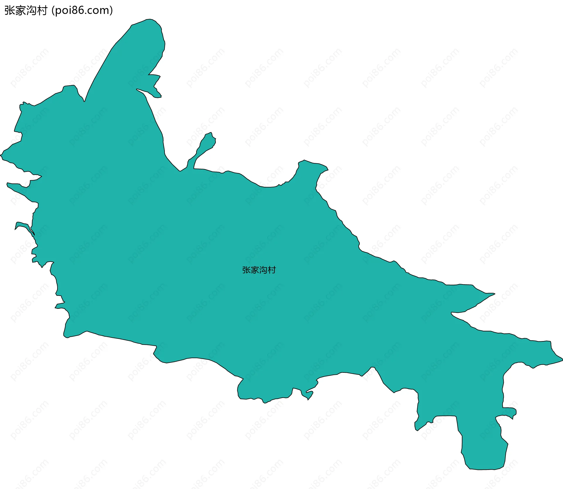 张家沟村边界地图