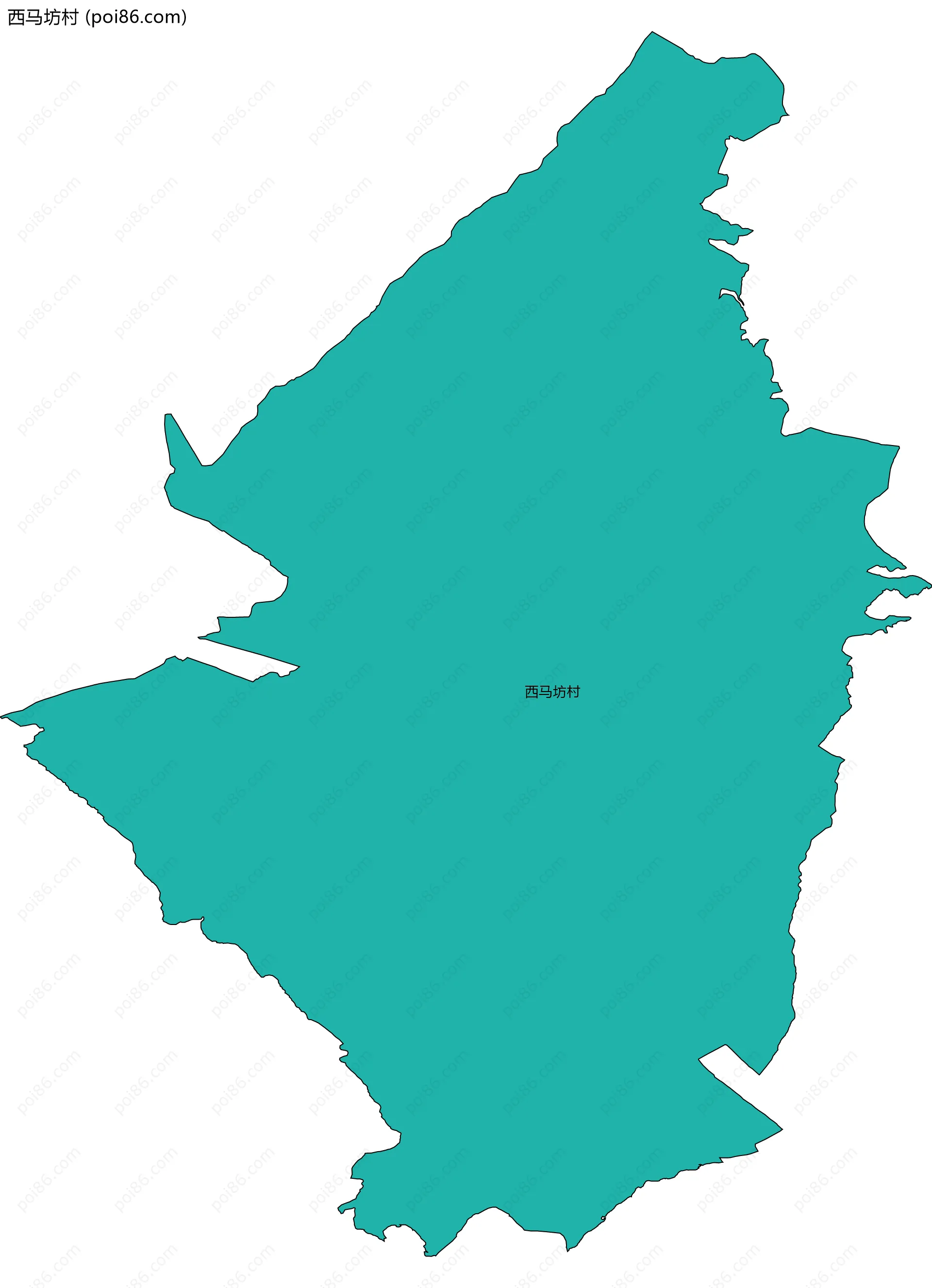 西马坊村边界地图