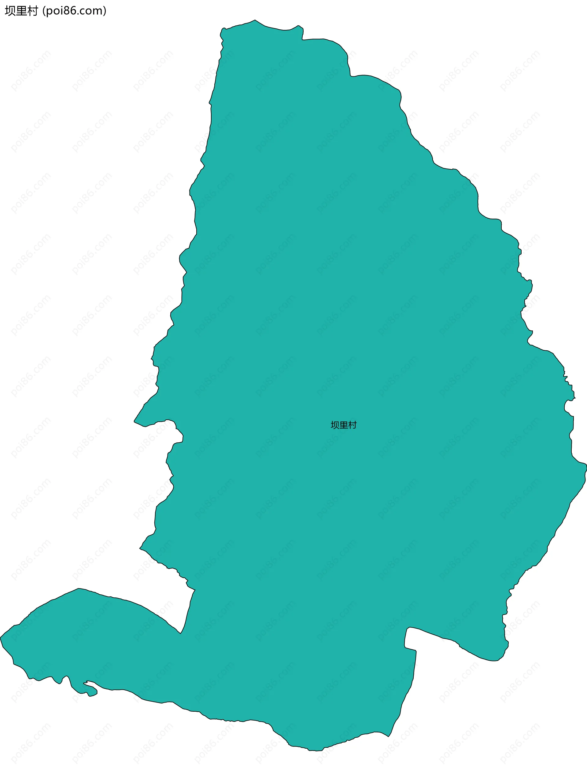 坝里村边界地图