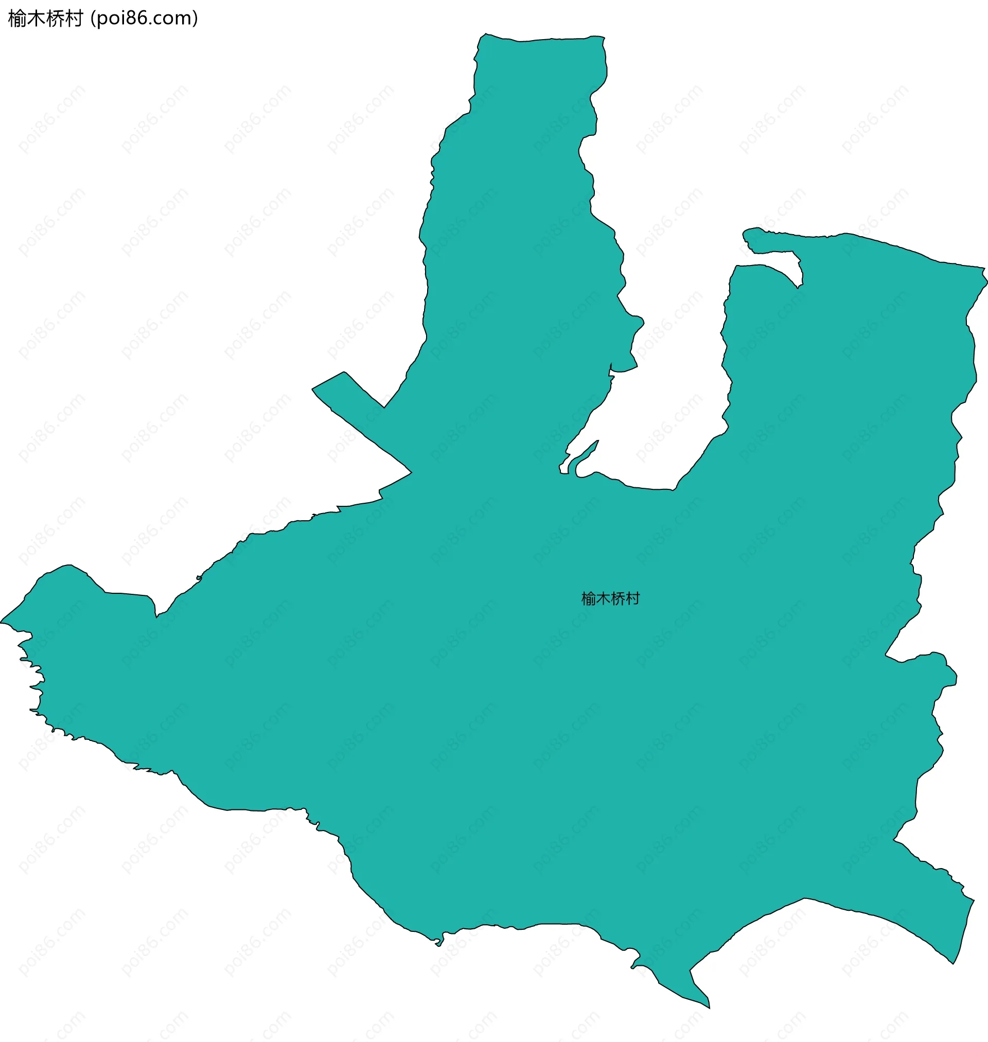 榆木桥村边界地图