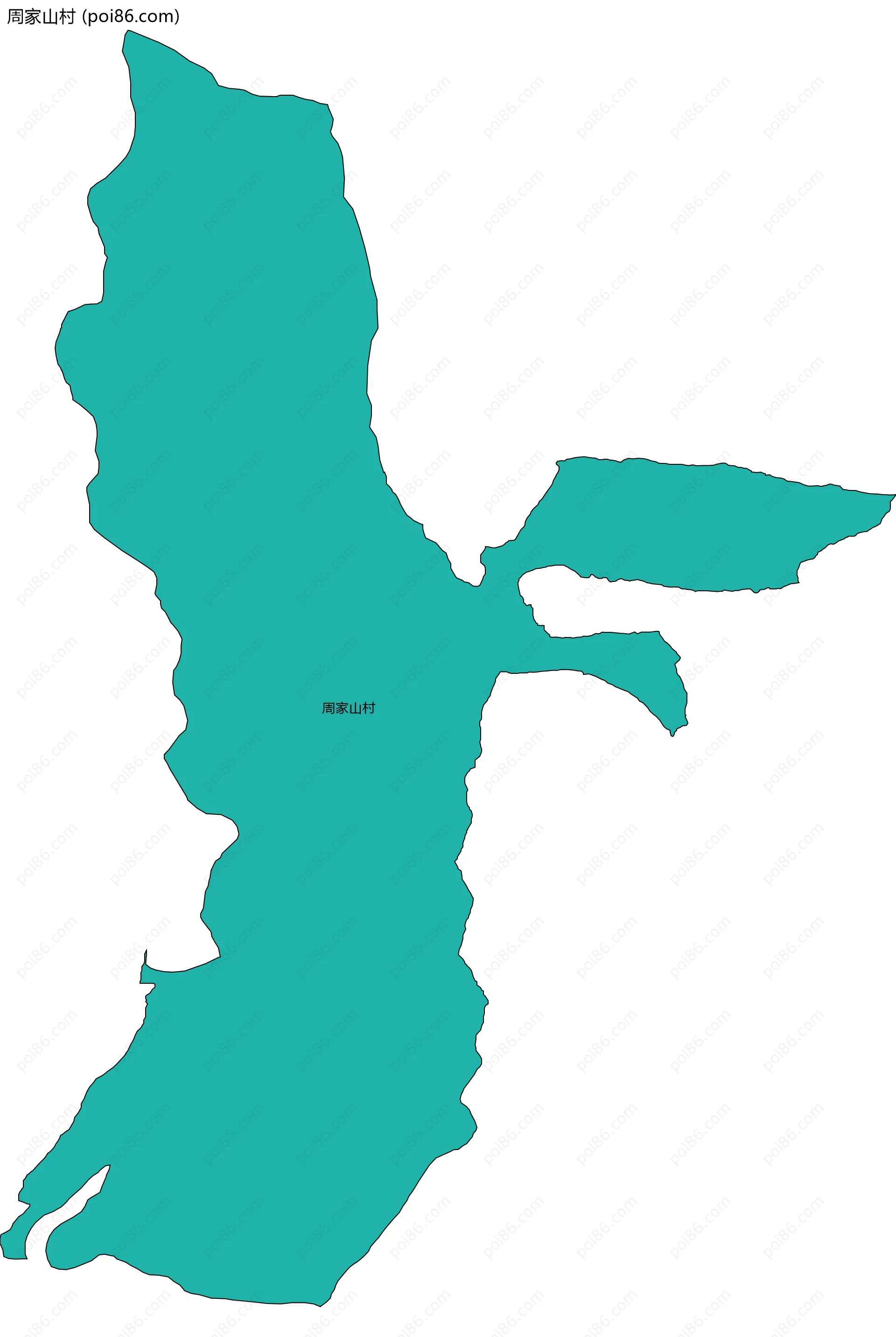 周家山村边界地图