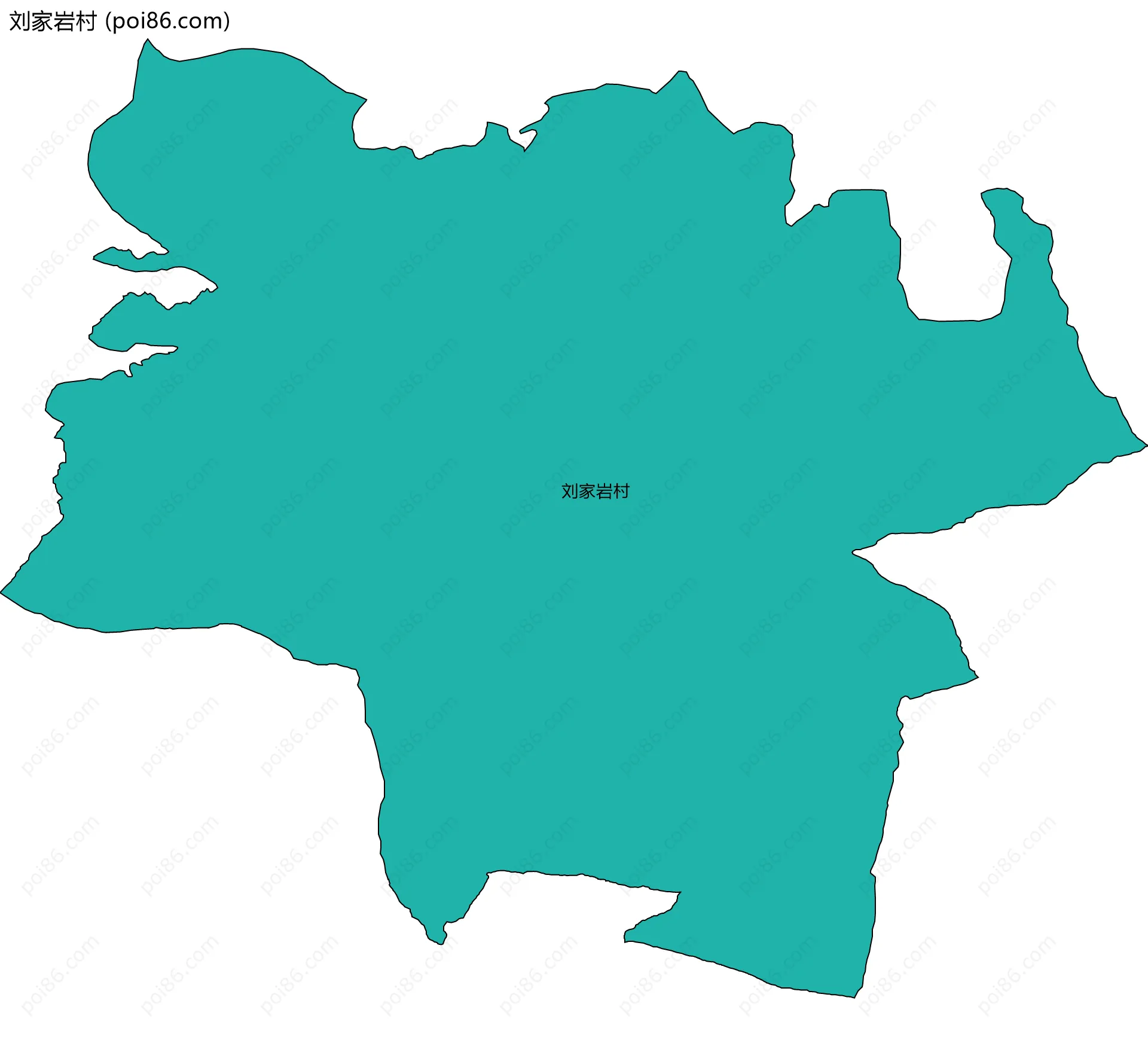 刘家岩村边界地图