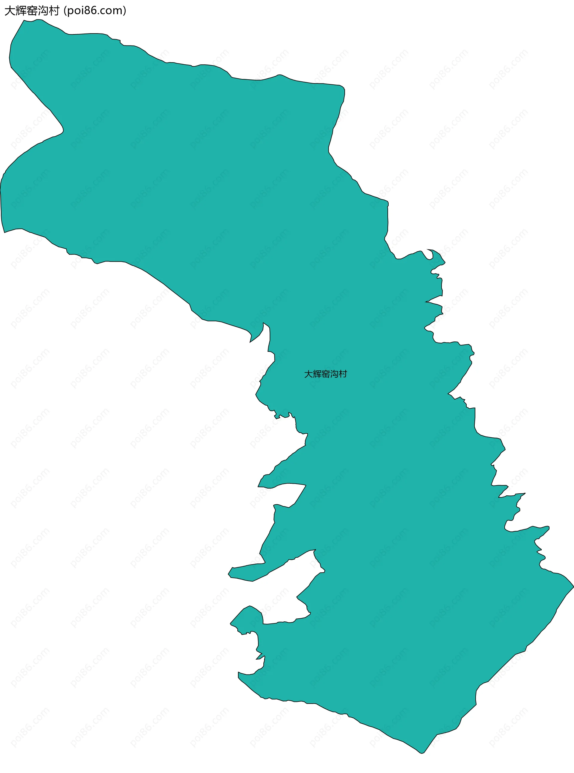 大辉窑沟村边界地图