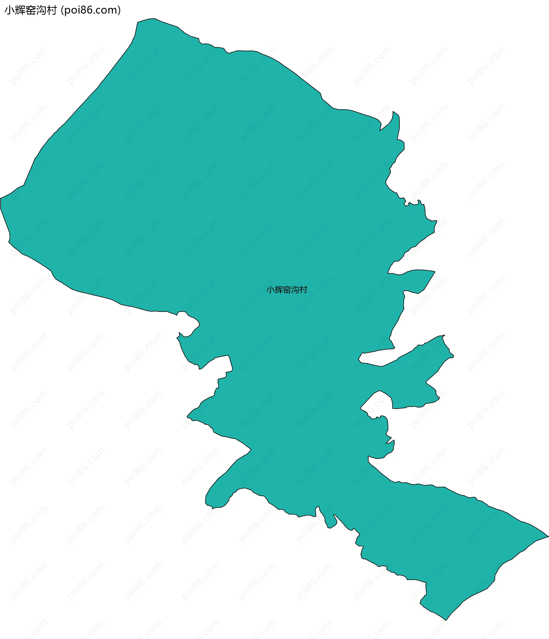 小辉窑沟村边界地图