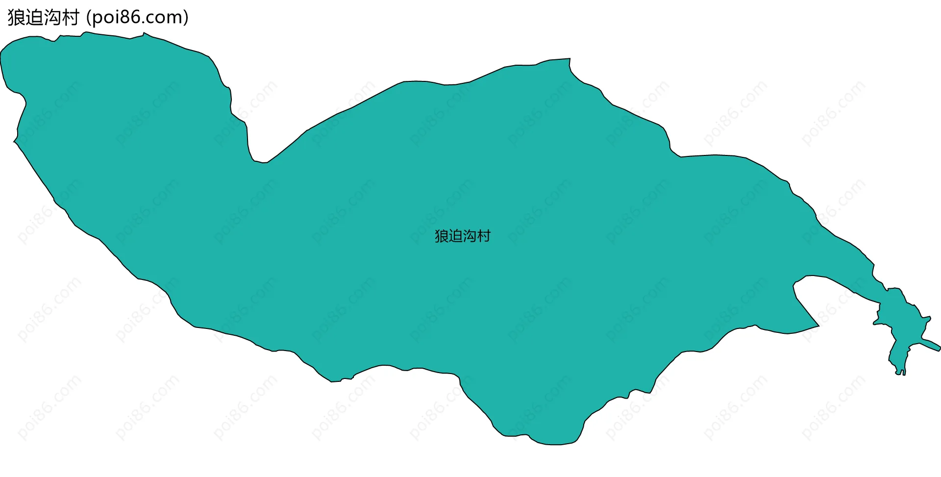 狼迫沟村边界地图