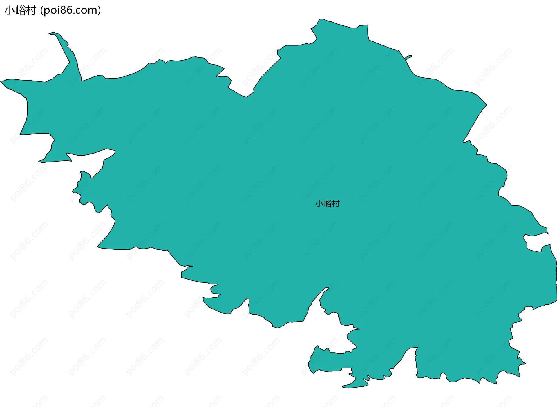 小峪村边界地图