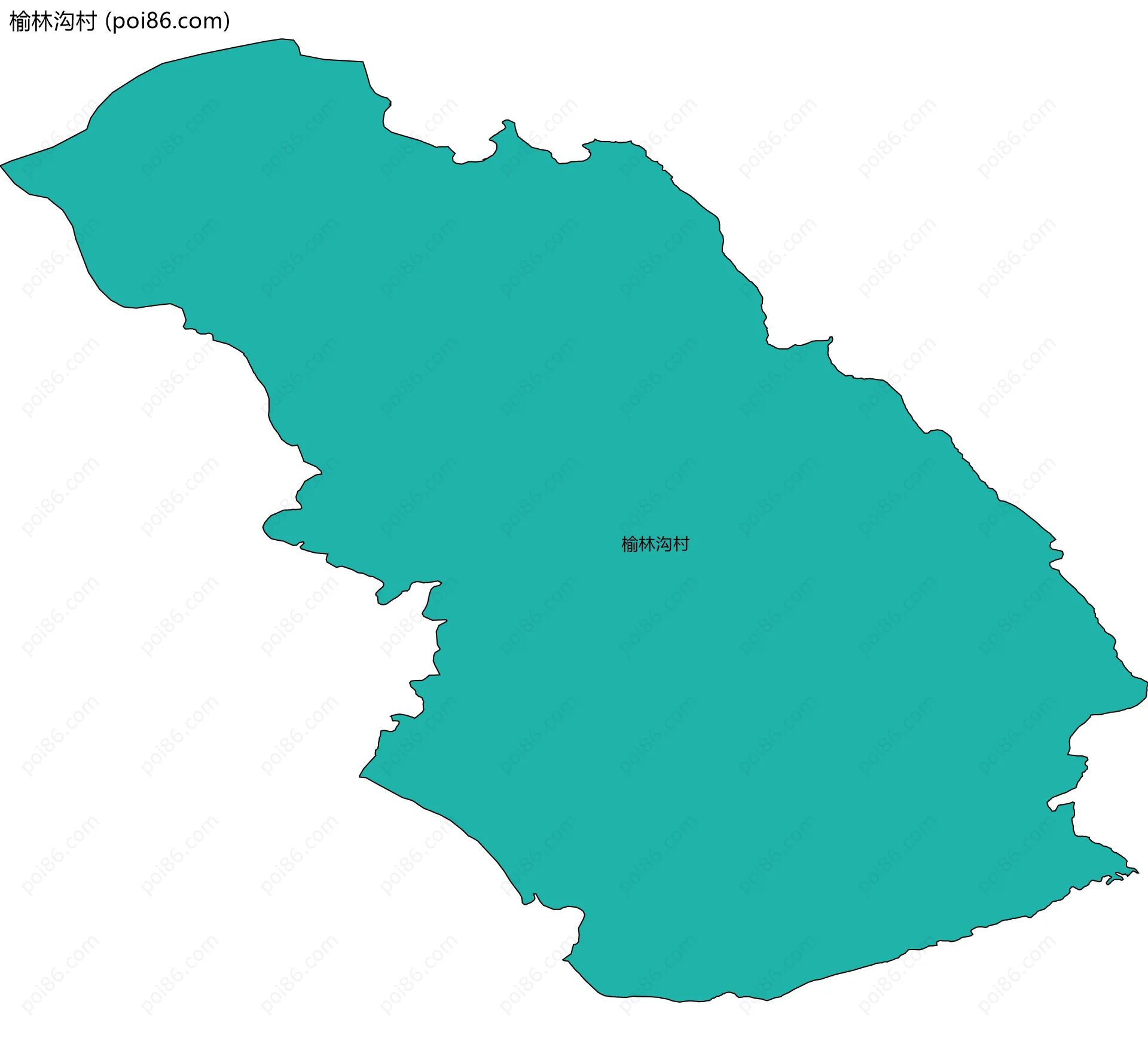 榆林沟村边界地图