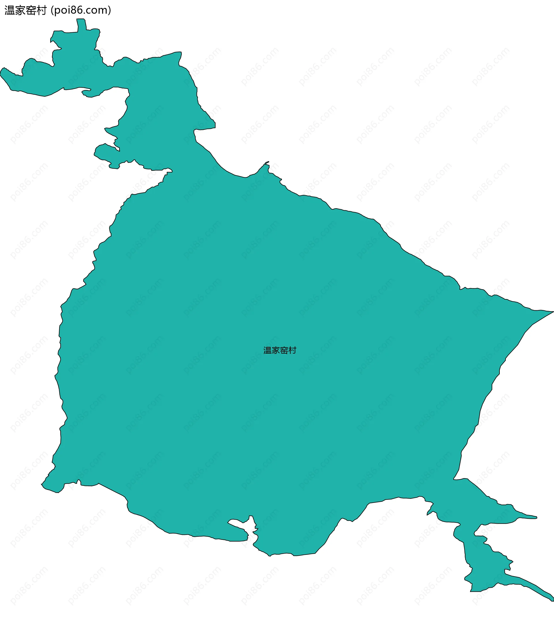 温家窑村边界地图