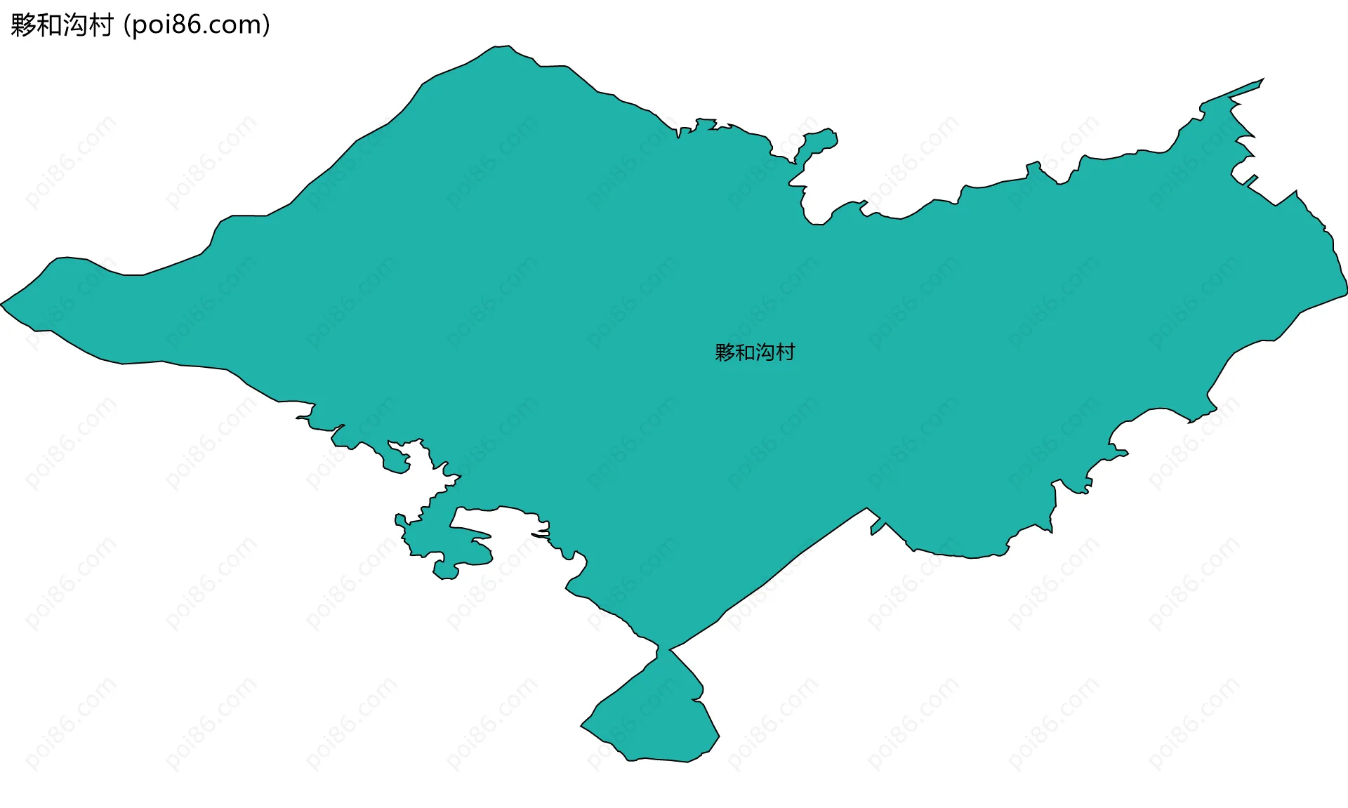 夥和沟村边界地图