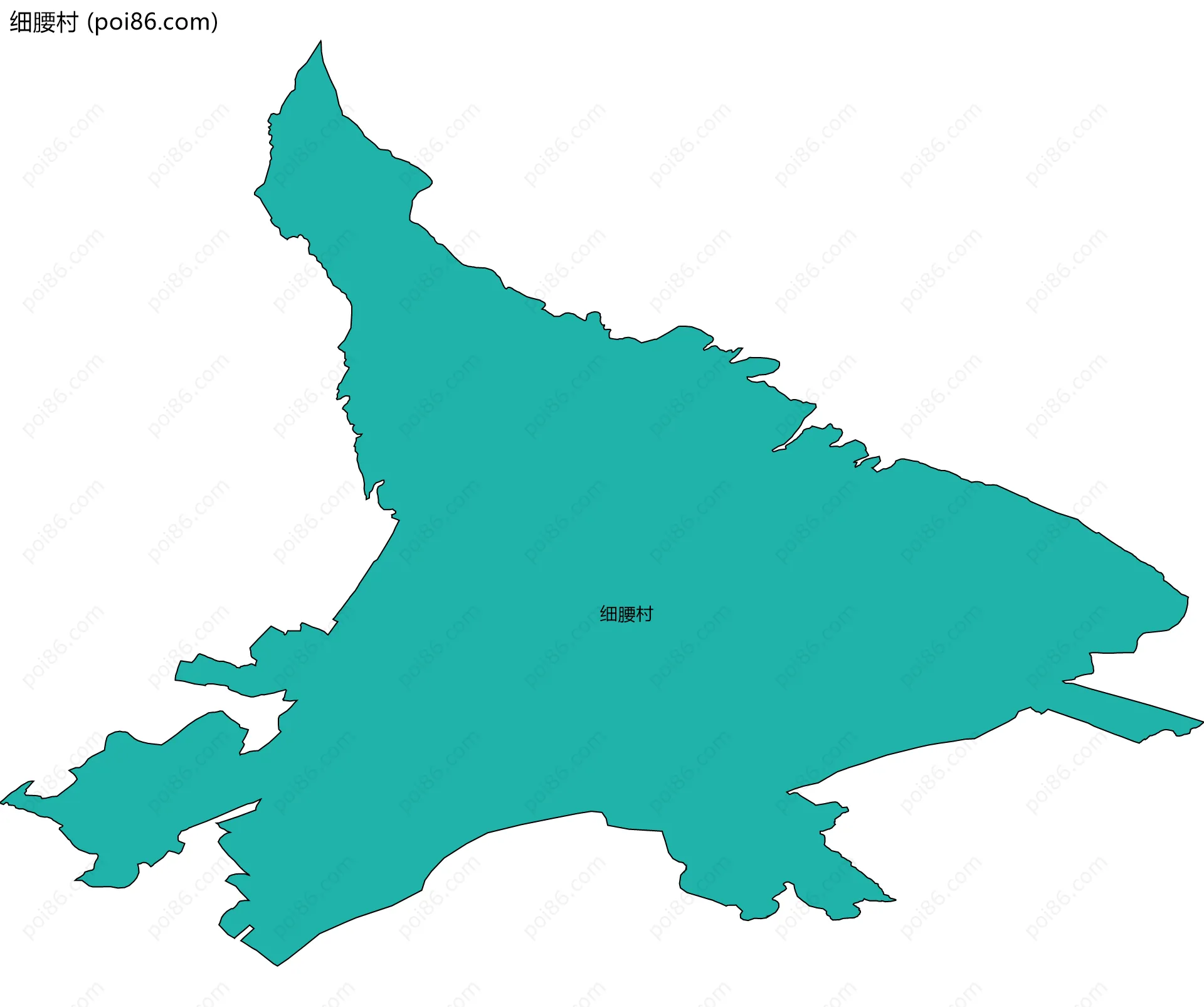 细腰村边界地图