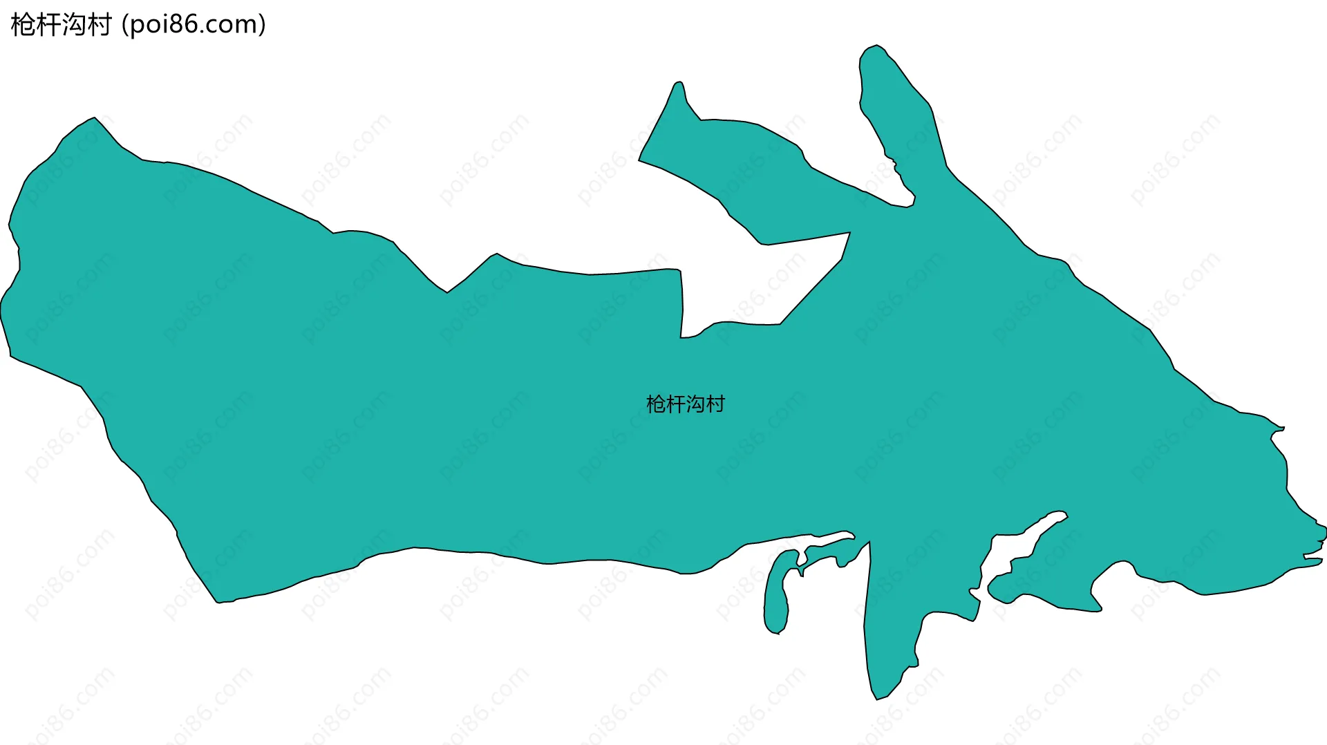 枪杆沟村边界地图