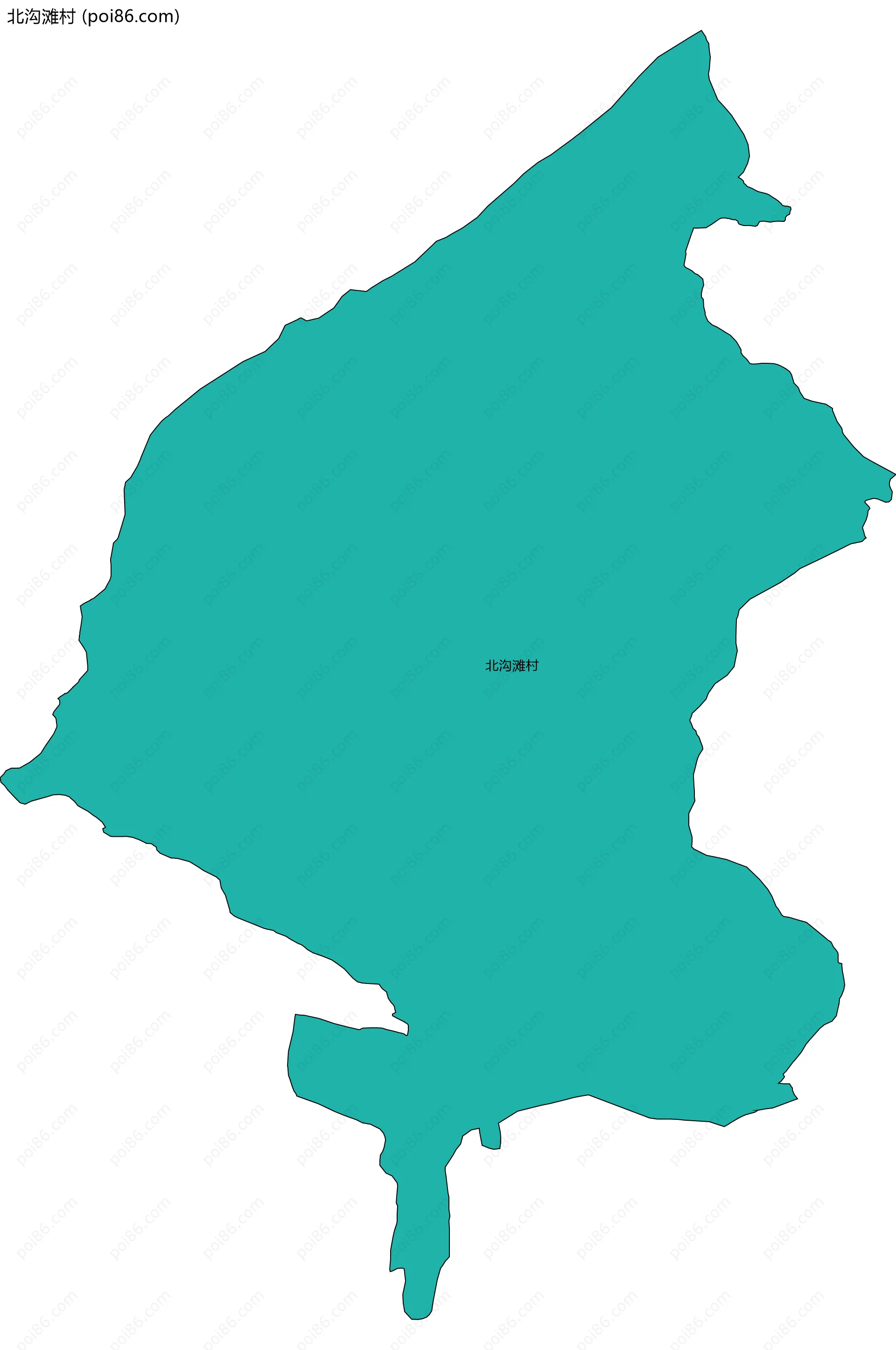 北沟滩村边界地图