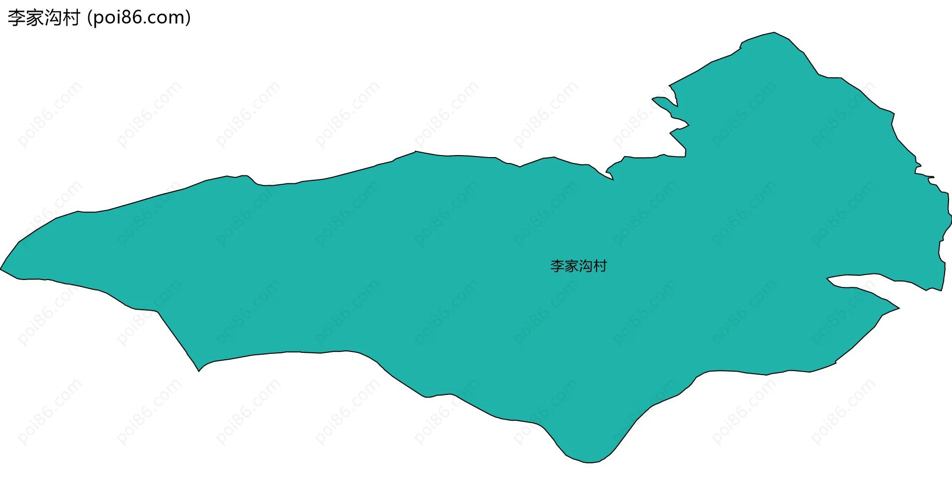 李家沟村边界地图