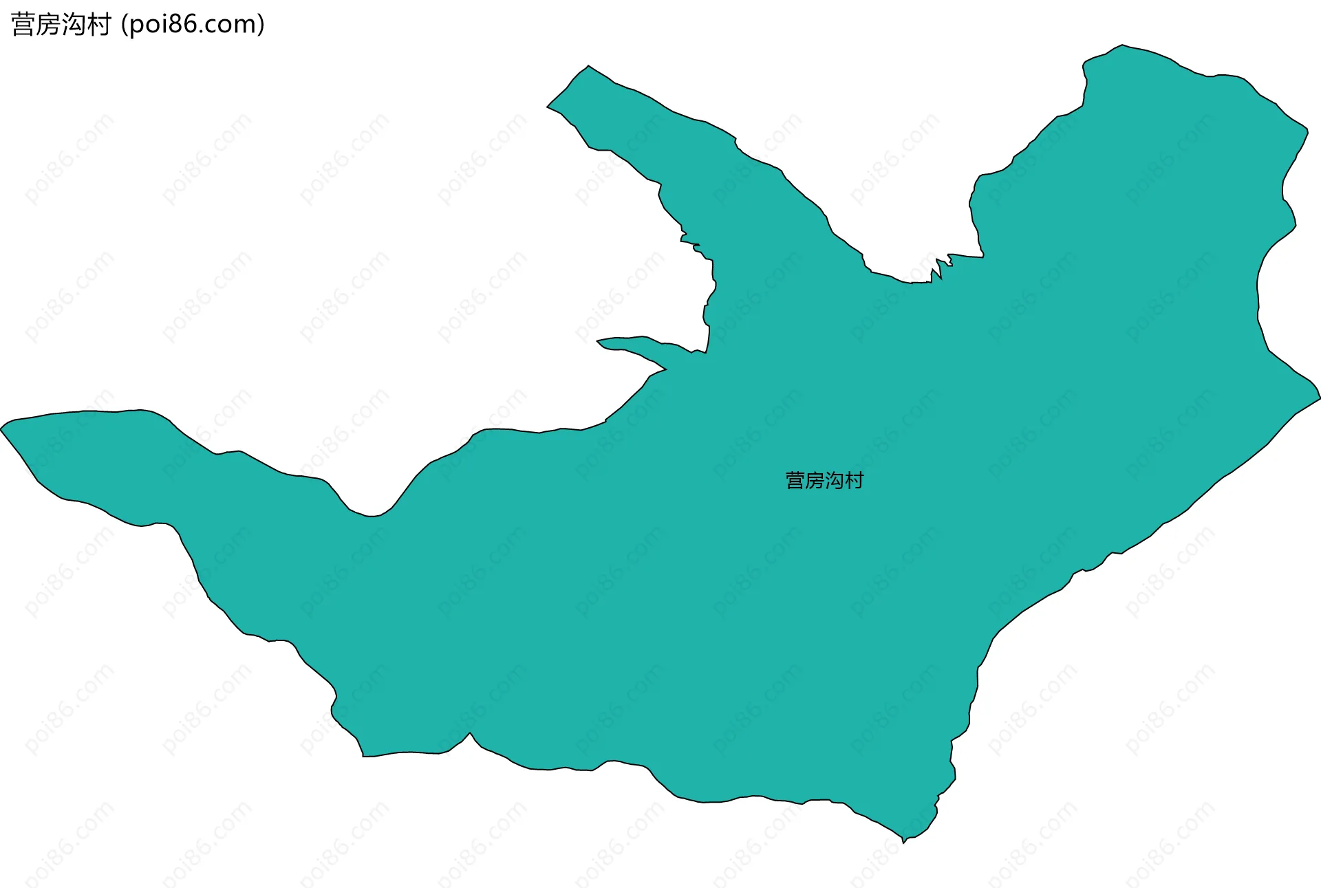 营房沟村边界地图