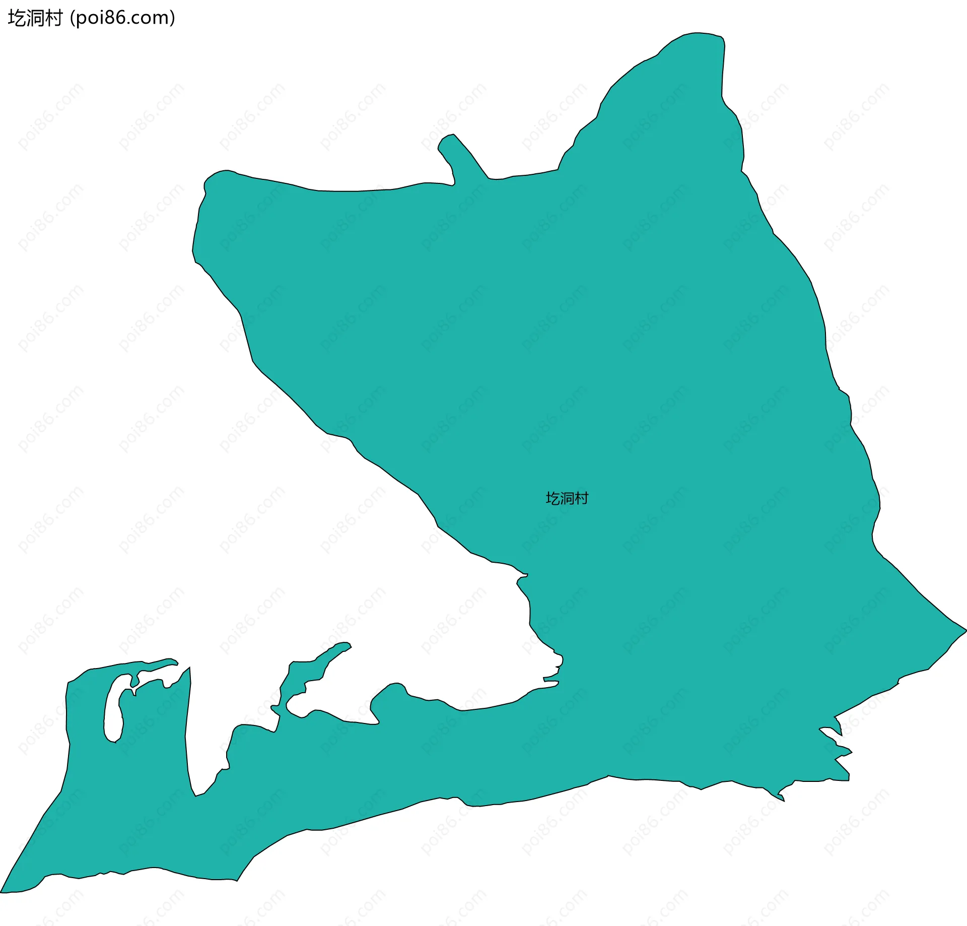 圪洞村边界地图