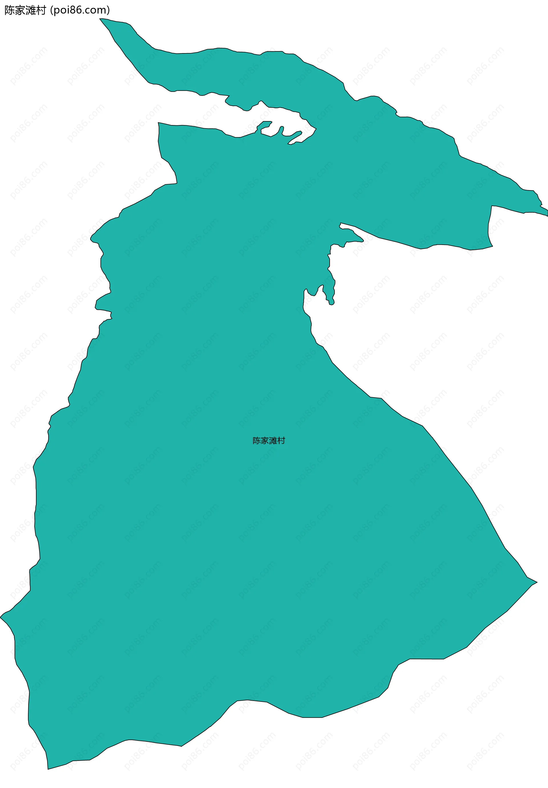 陈家滩村边界地图