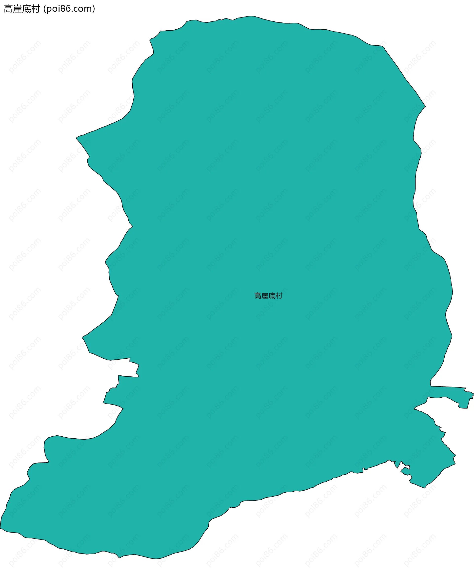 高崖底村边界地图