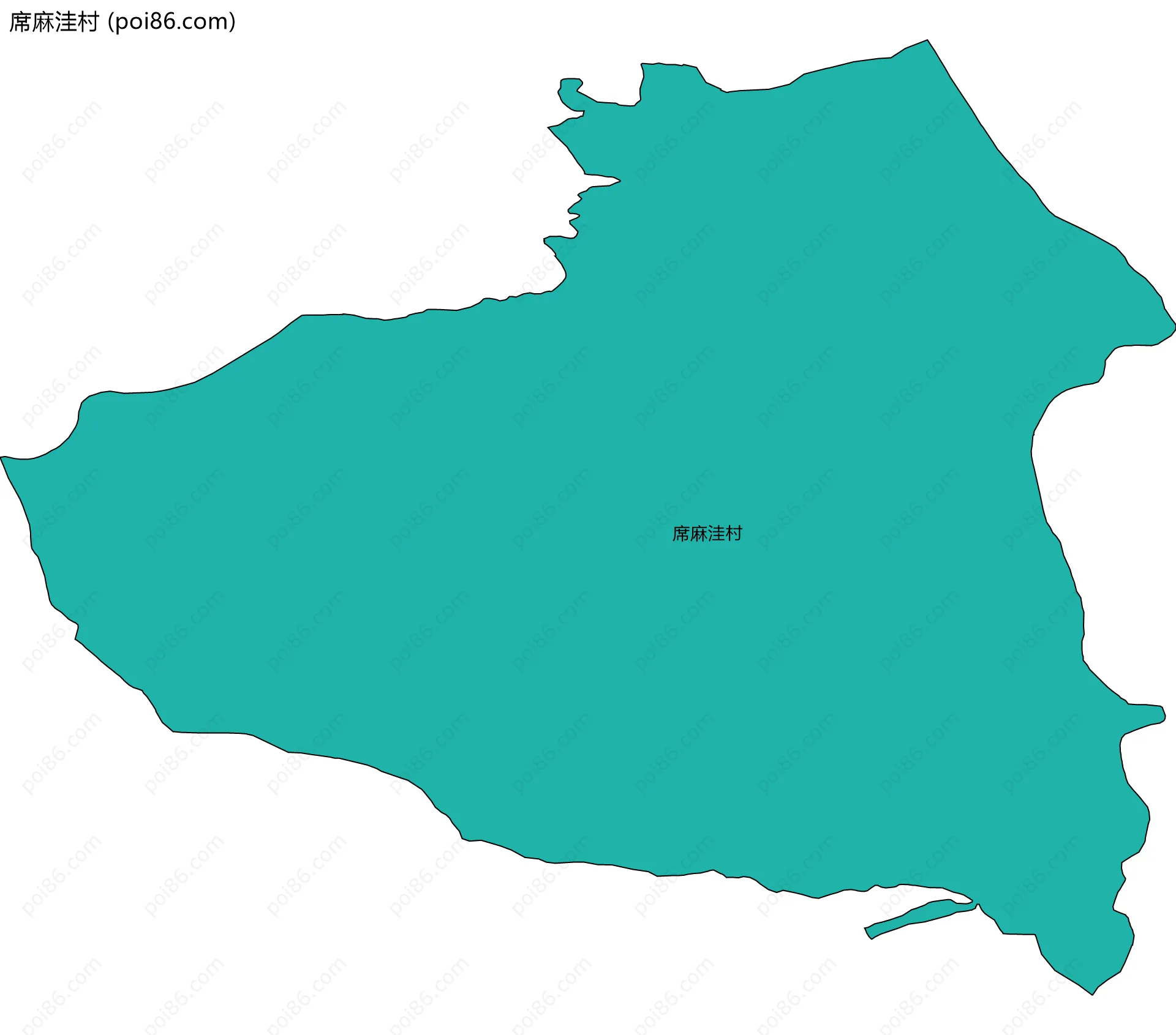 席麻洼村边界地图