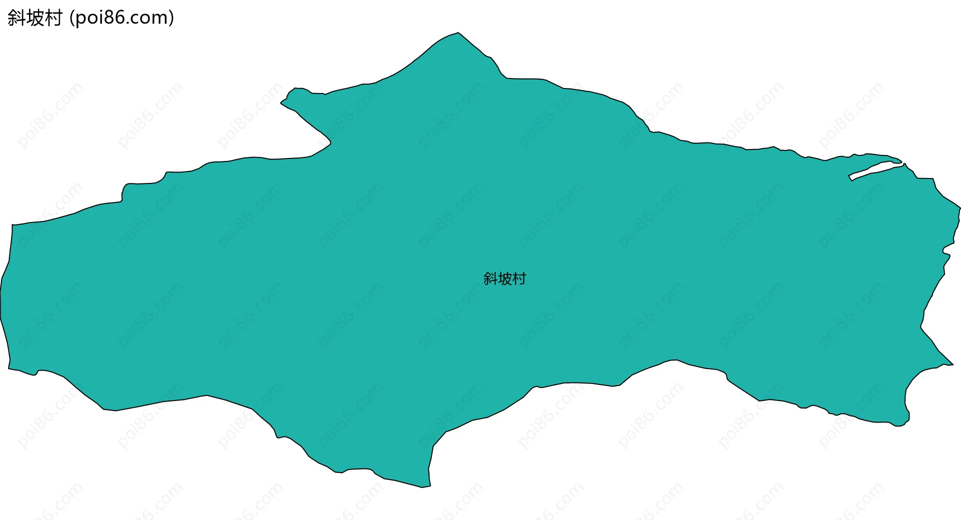 斜坡村边界地图