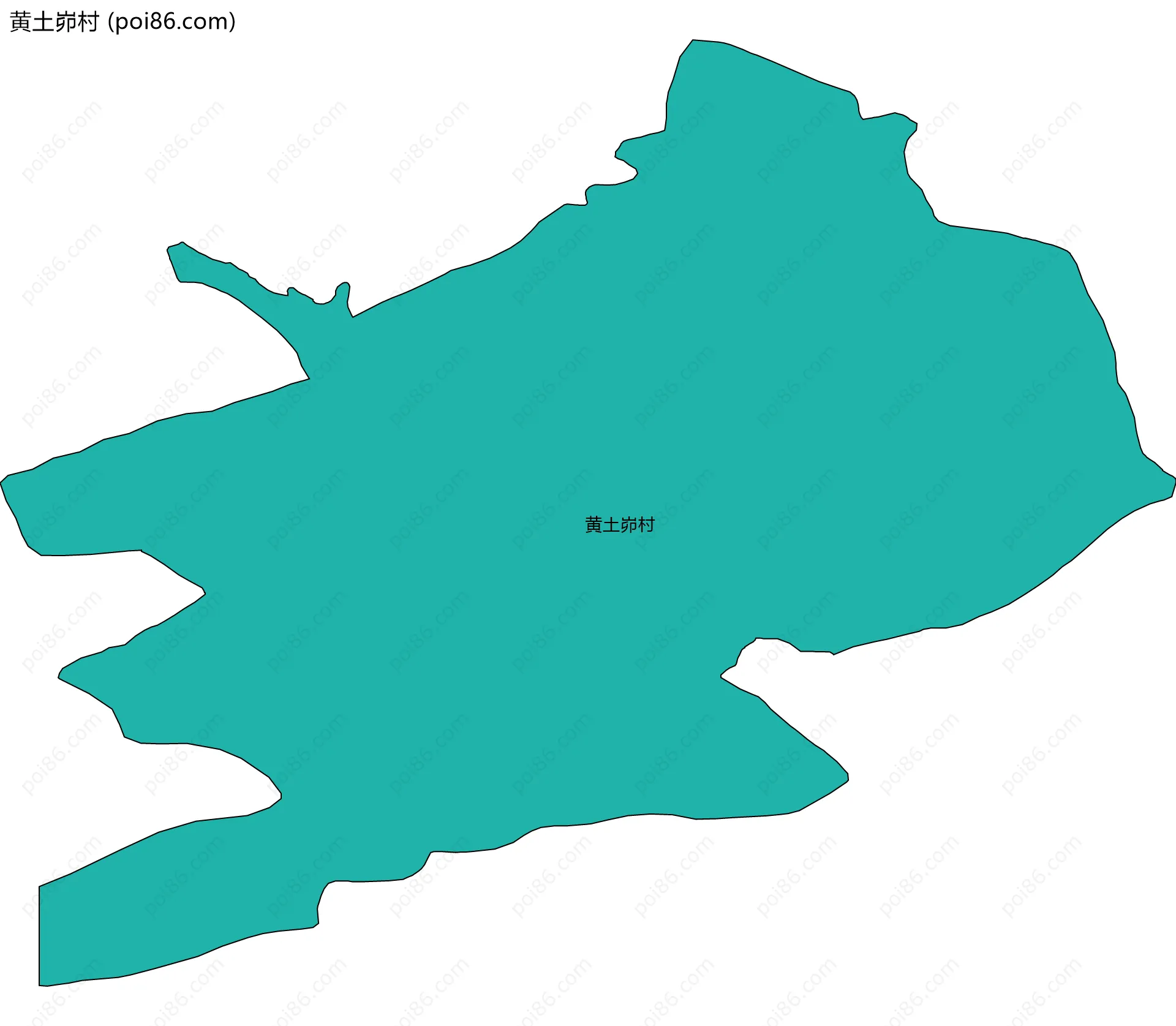 黄土峁村边界地图