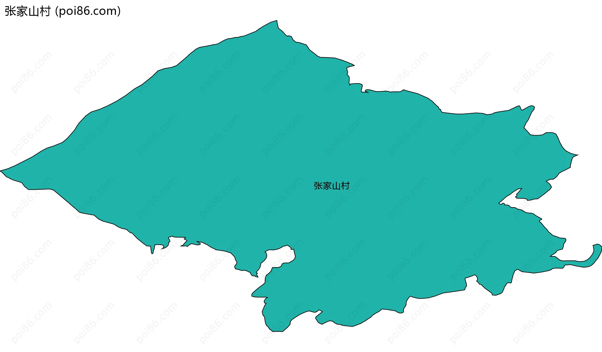 张家山村边界地图