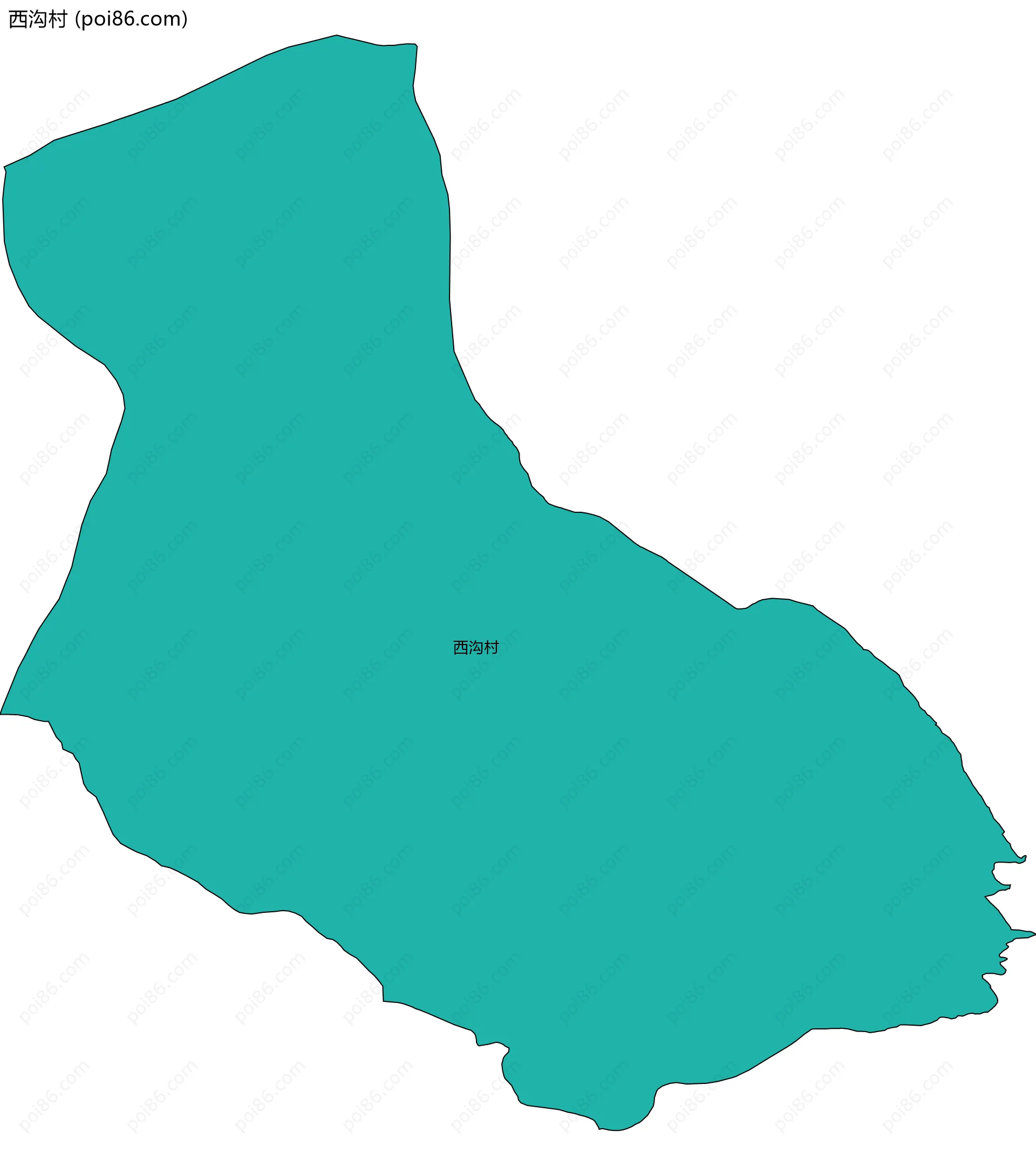 西沟村边界地图