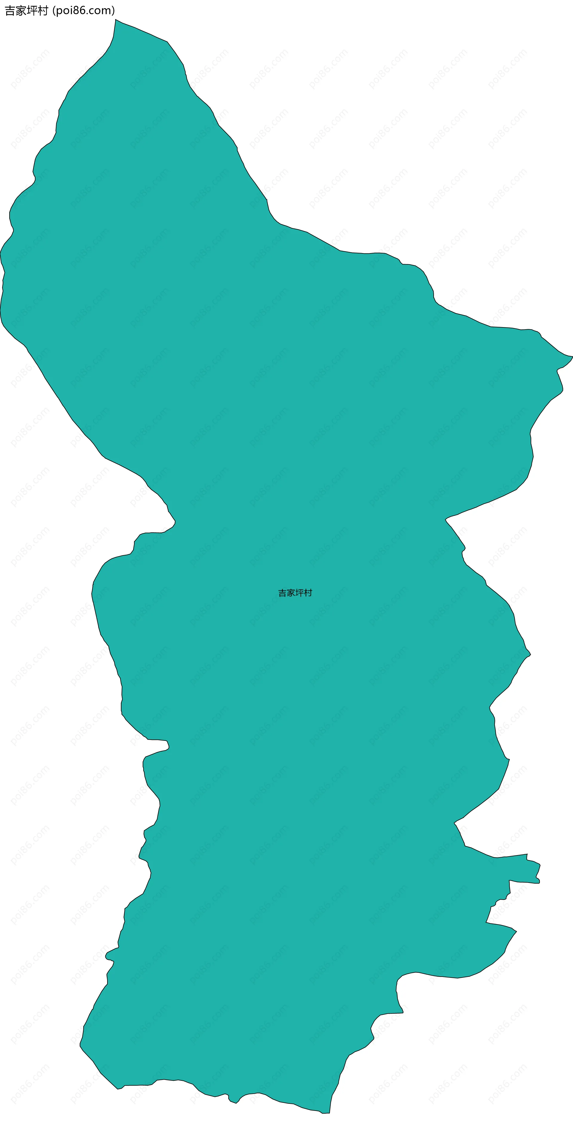 吉家坪村边界地图