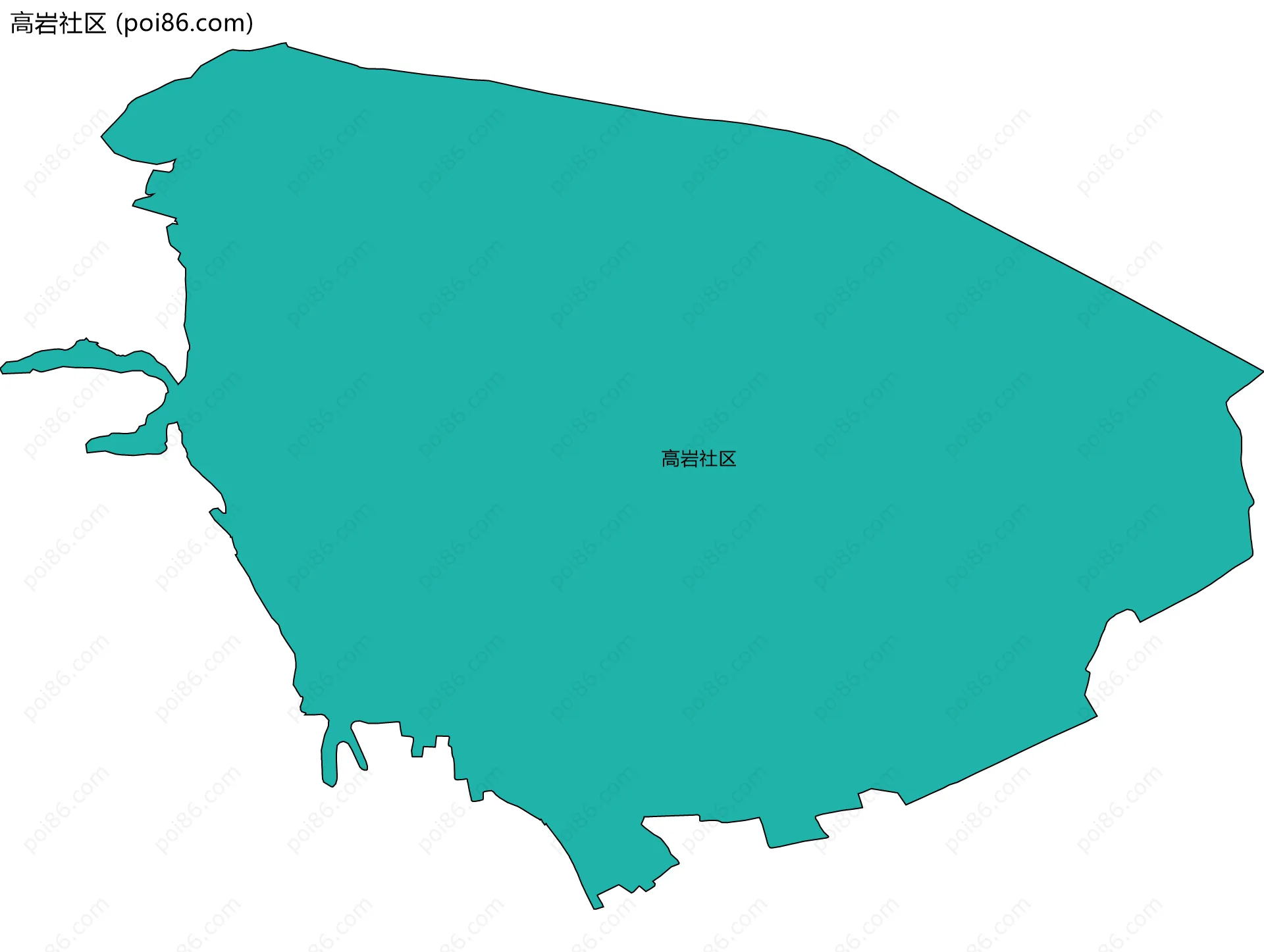 高岩社区边界地图