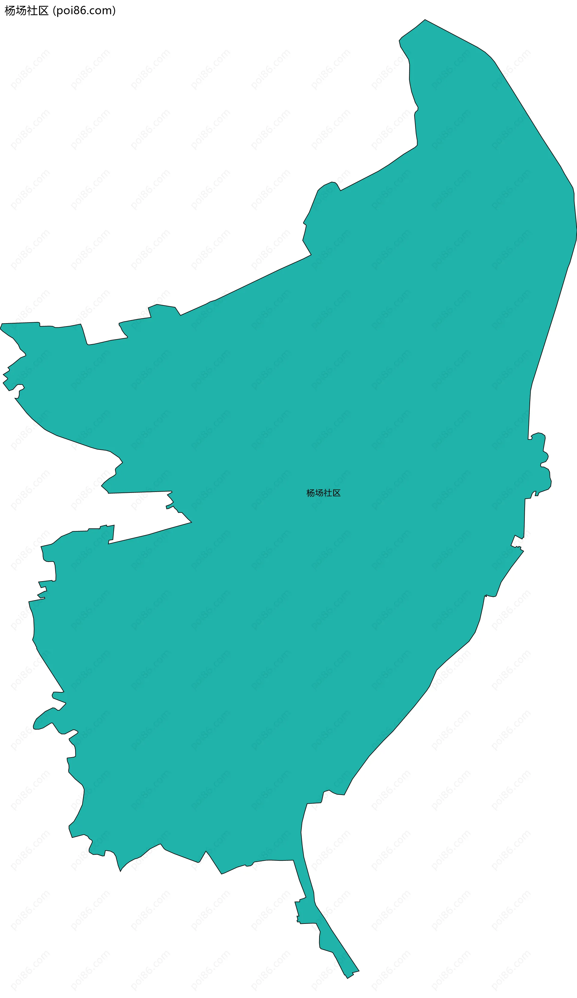 杨场社区边界地图