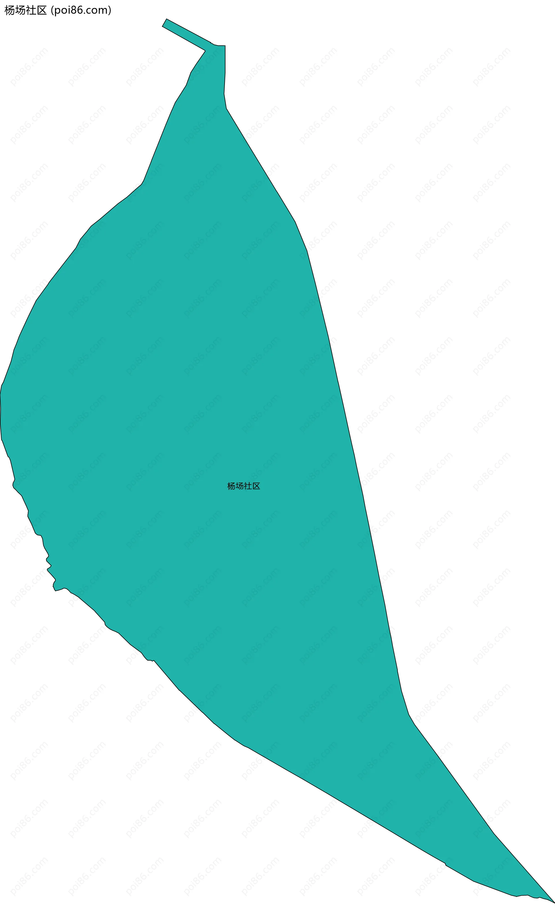 杨场社区边界地图