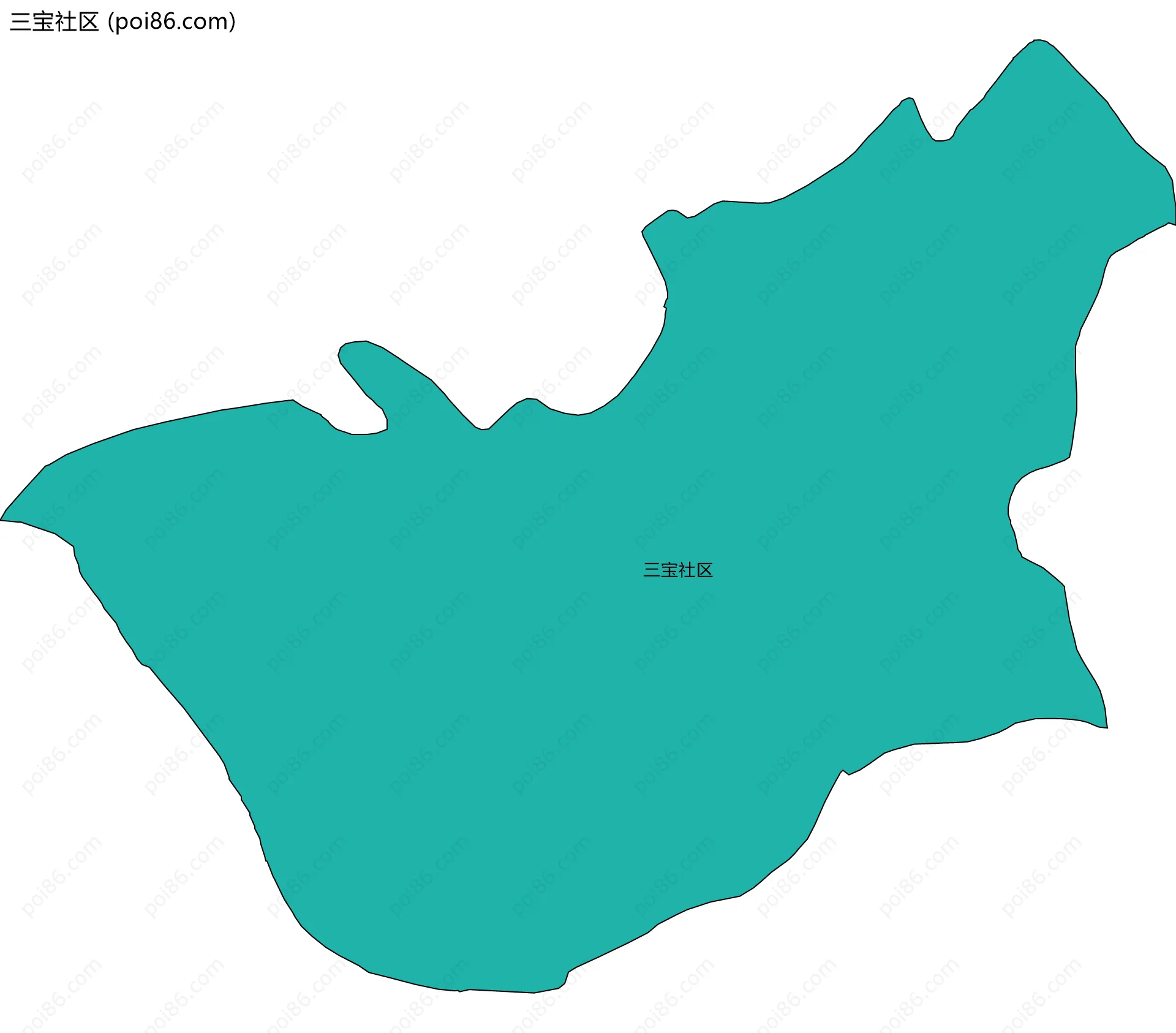 三宝社区边界地图