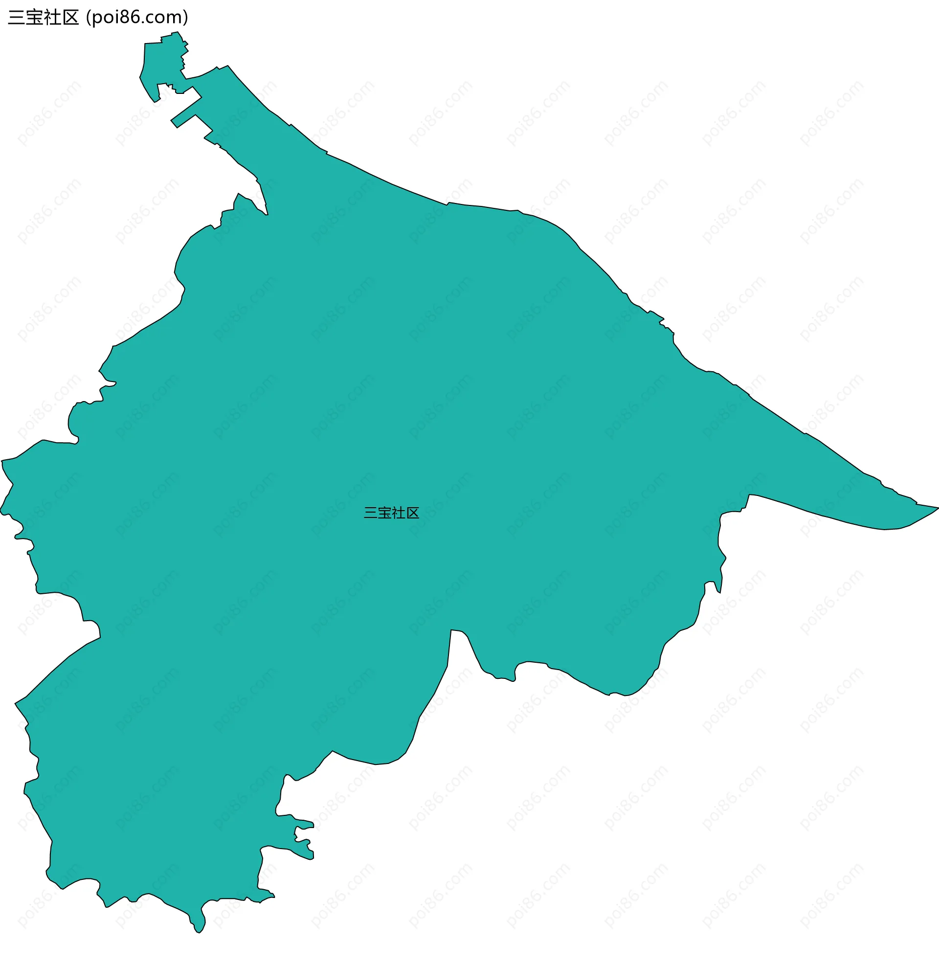 三宝社区边界地图