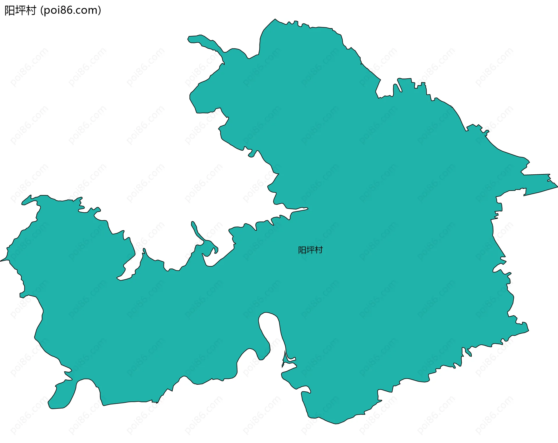 阳坪村边界地图