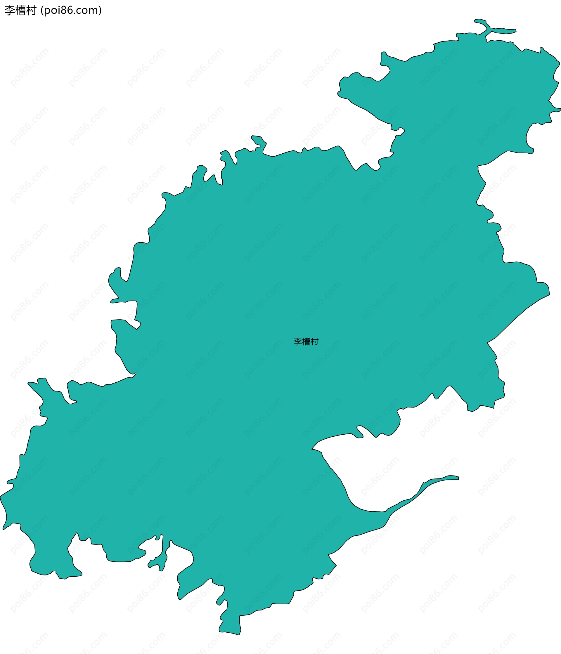 李槽村边界地图