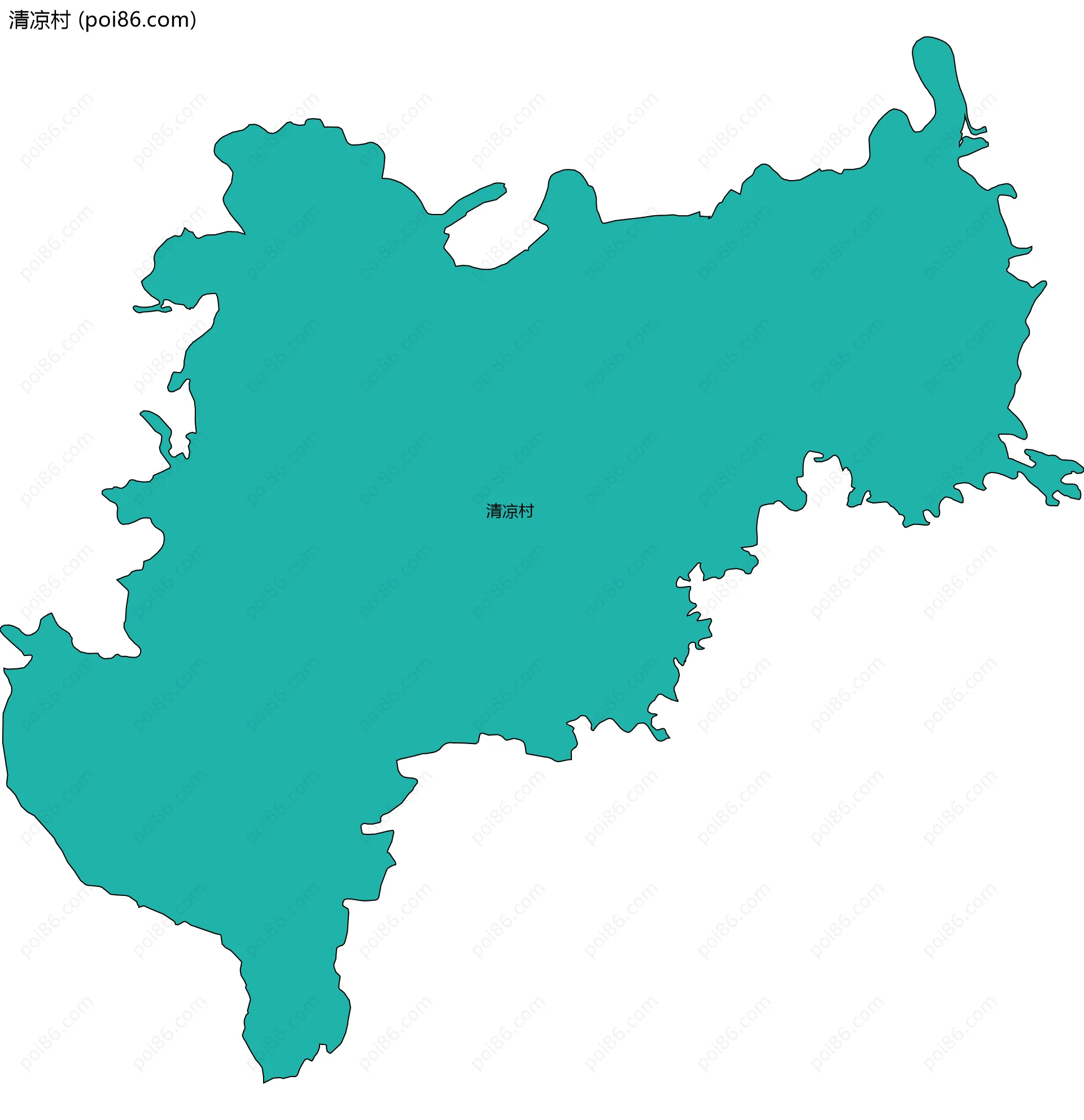 清凉村边界地图