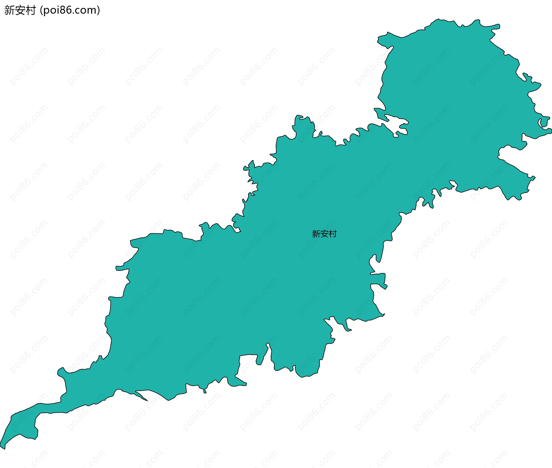 新安村边界地图