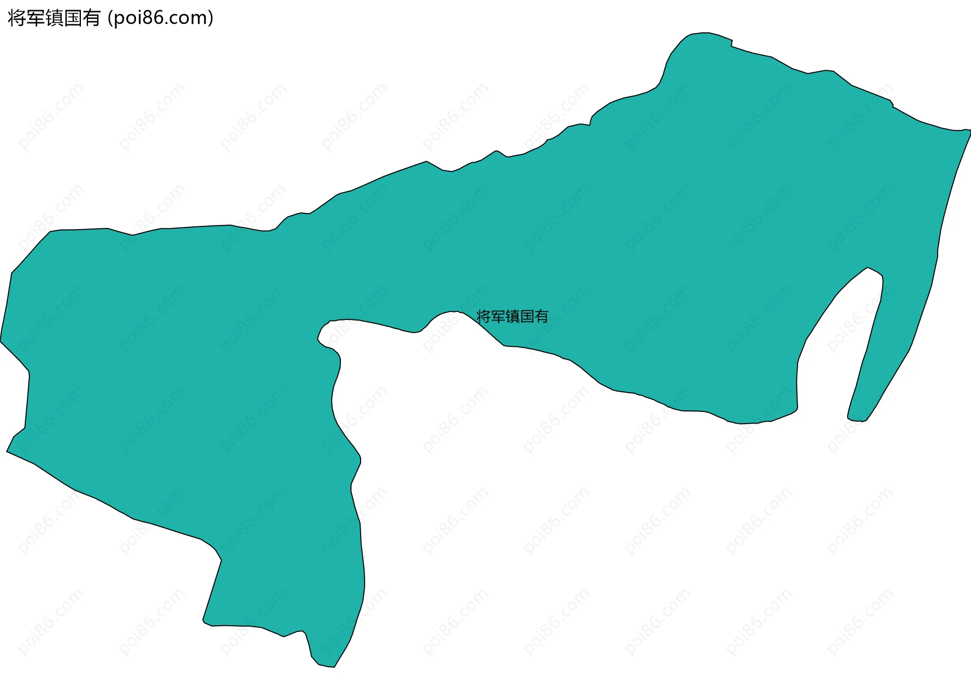 将军镇国有边界地图