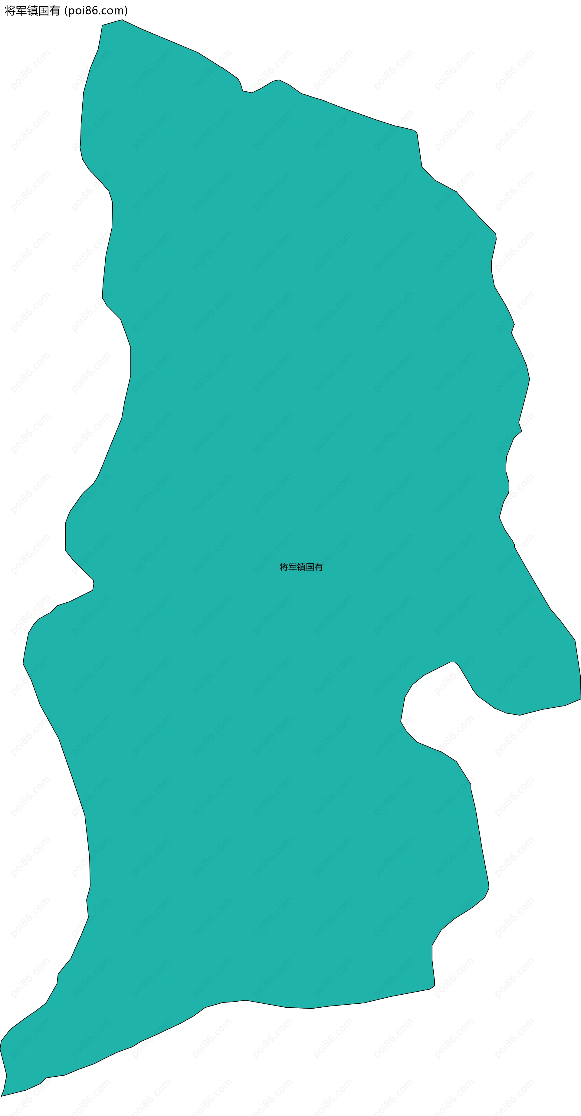 将军镇国有边界地图