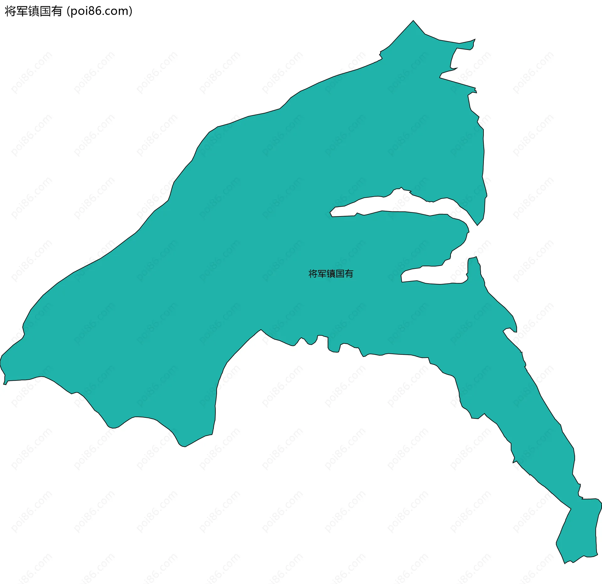 将军镇国有边界地图