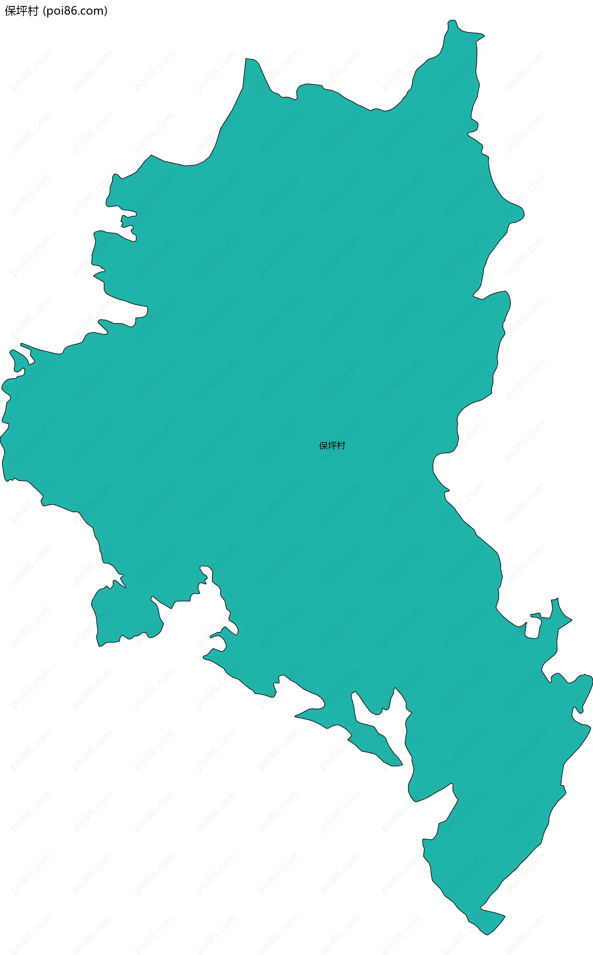 保坪村边界地图