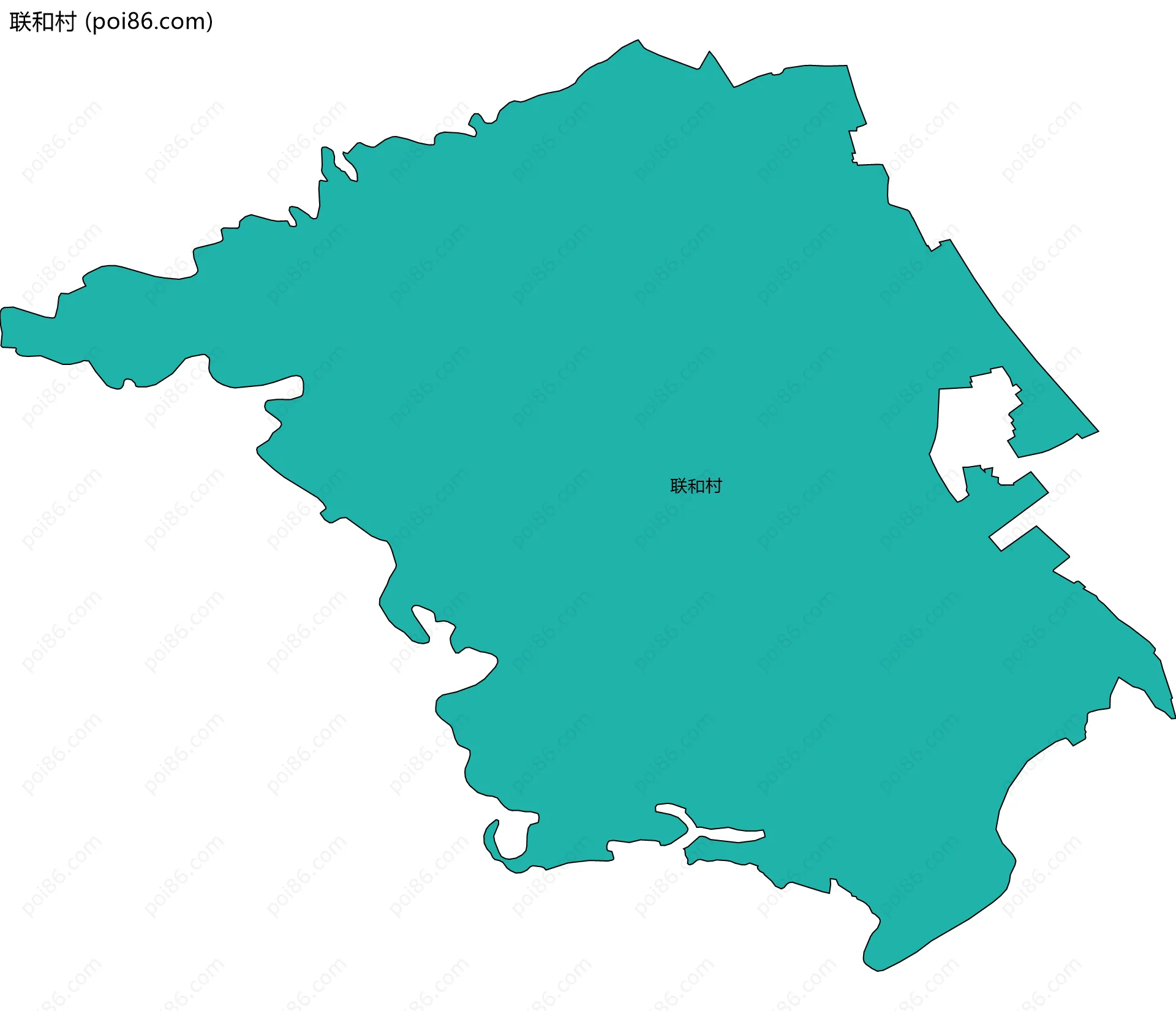 联和村边界地图